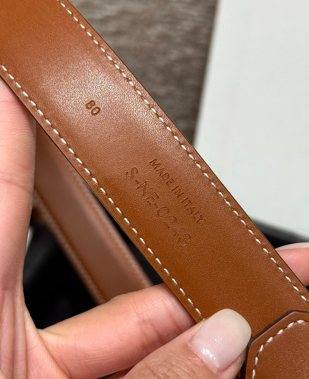 Celine 2026 Vivenne Belt 2.5cm Taurillon Leather