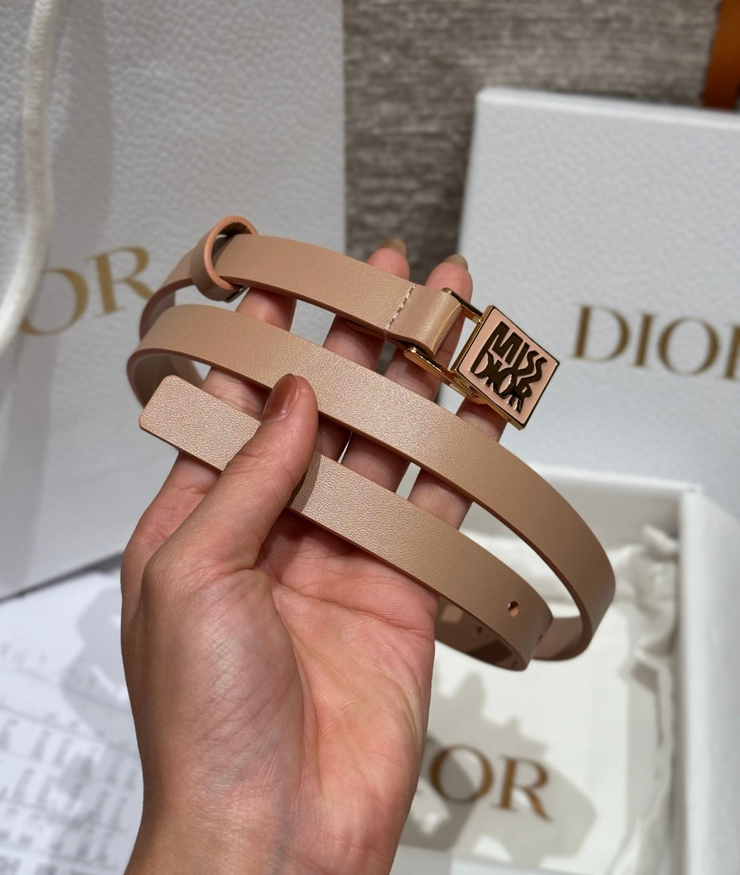 Dior 2026 Miss Dior Belt 15mm Smooth Calfskin