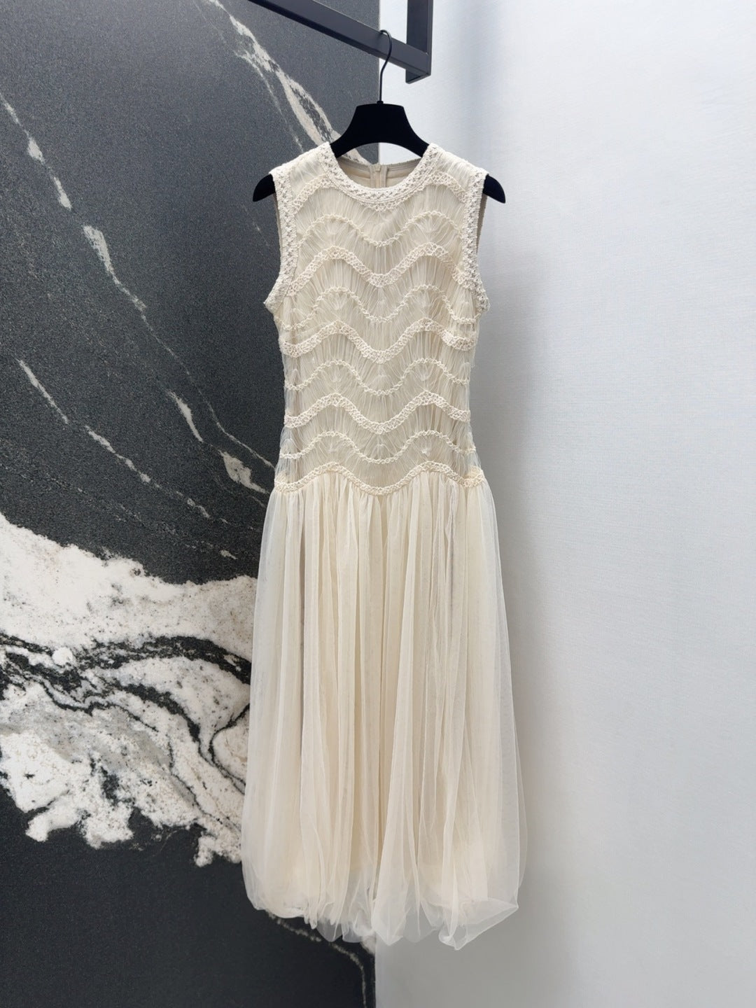 CD 25 Dress Cream White Tulle Fabric