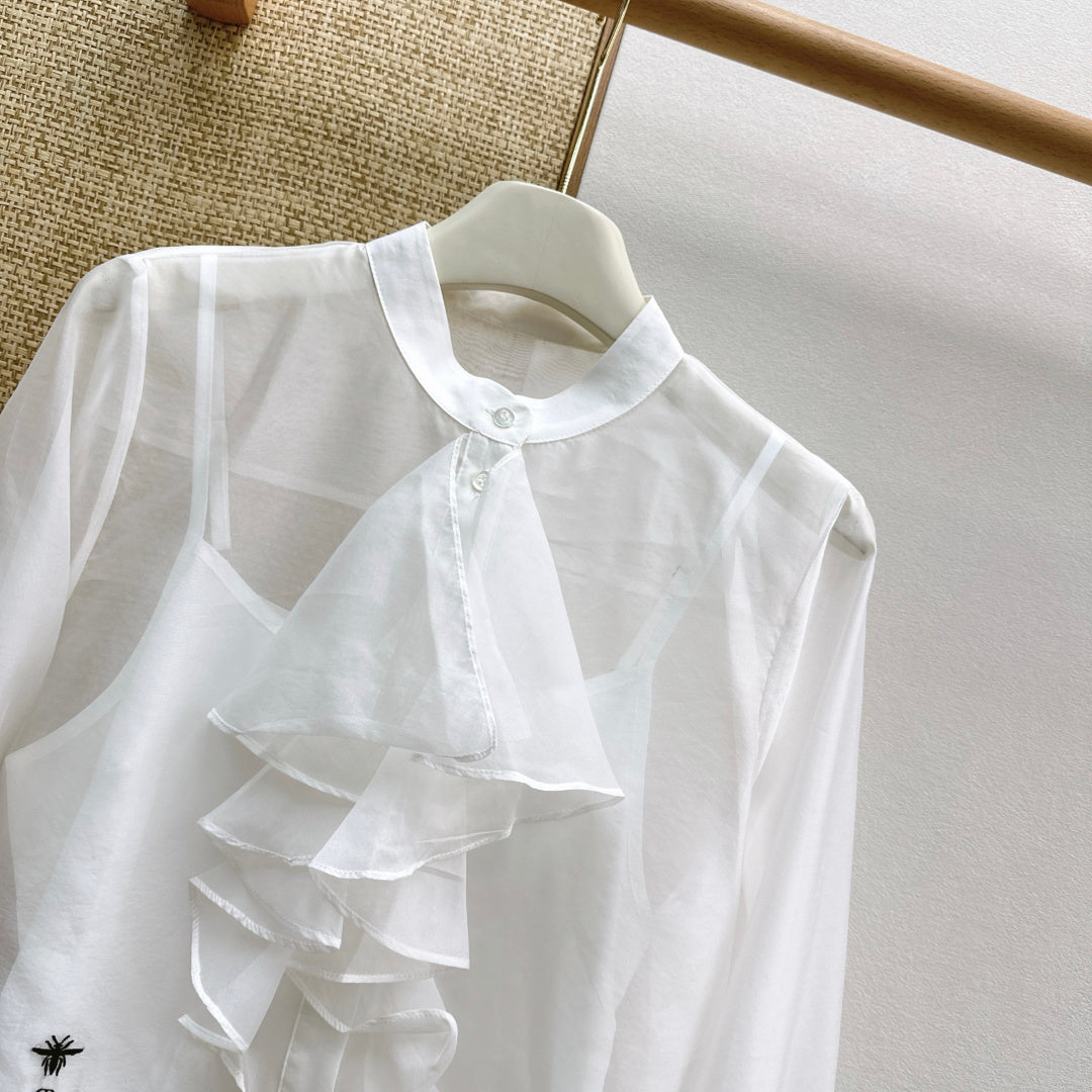 Dior 2026 Ruffle Shirt Tulle 571406