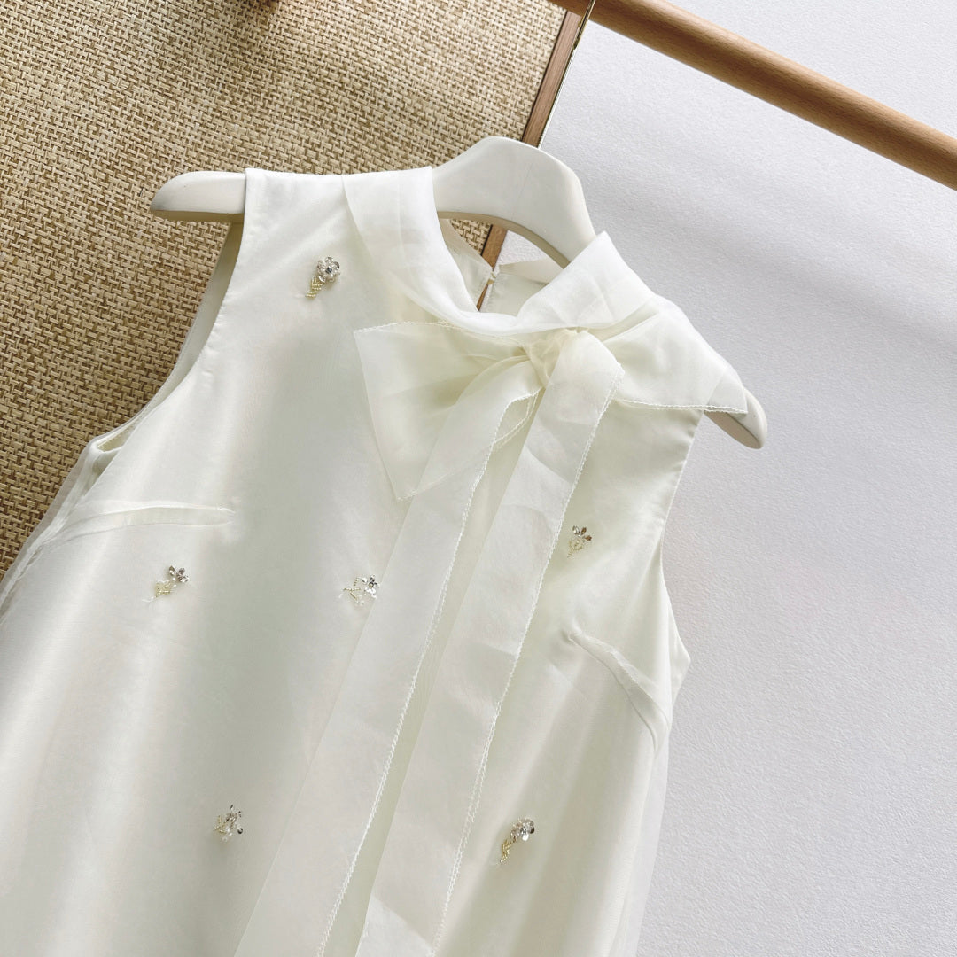MiuMiu 2026 Sleeveless  Dress Voile 645313