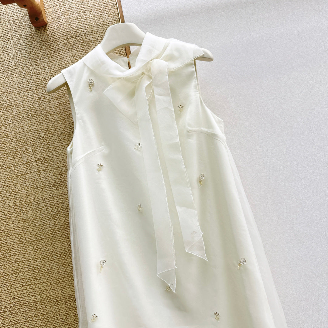MiuMiu 2026 Sleeveless  Dress Voile 645313