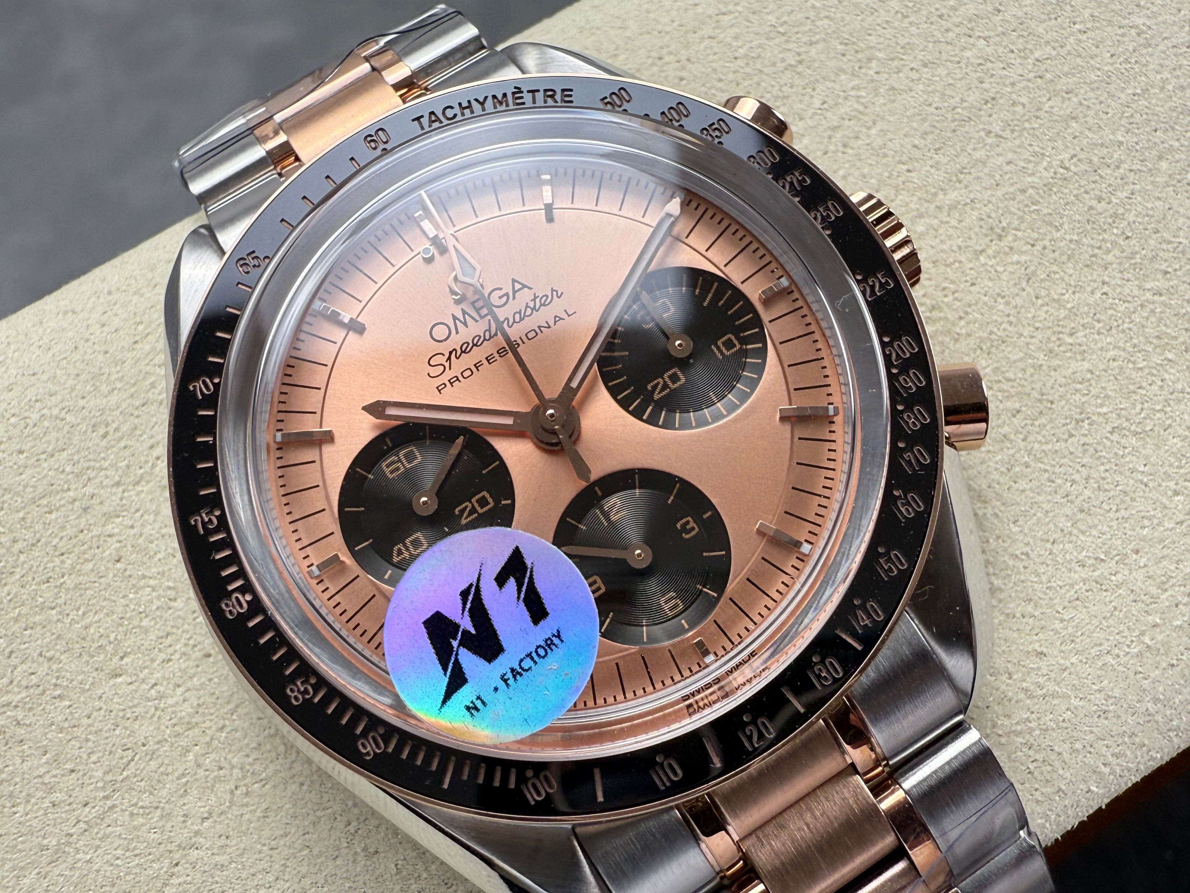 Omega Speedmaster Professional Moonwatch 42mm Rose Gold Steel Strap