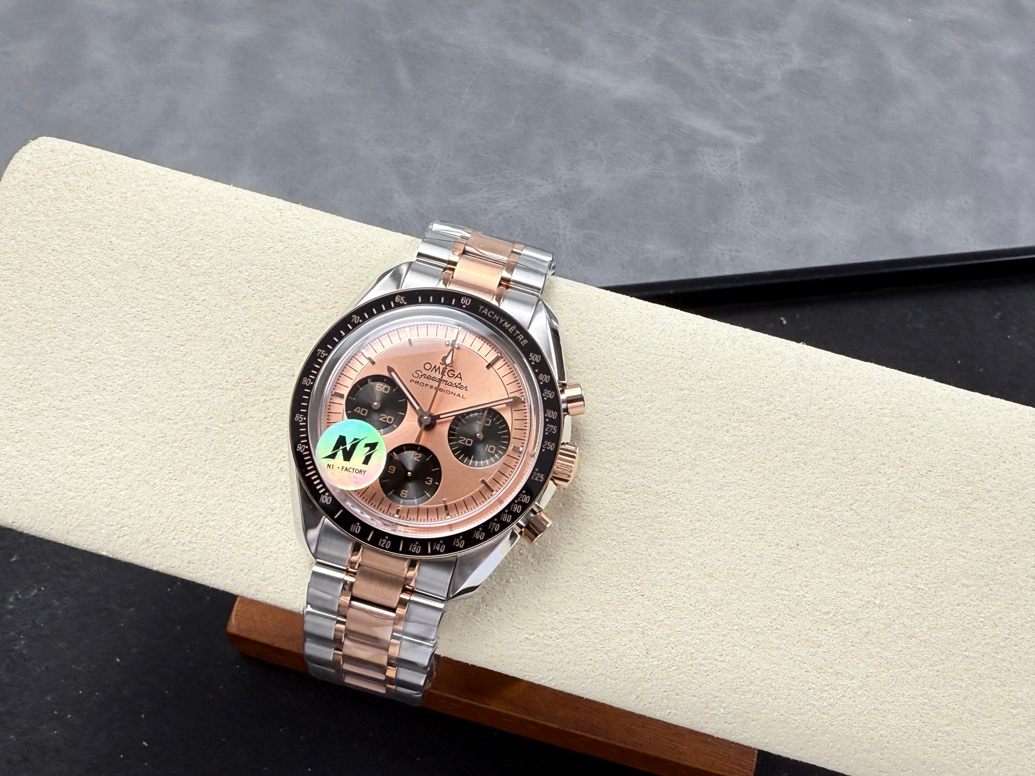 Omega Speedmaster Professional Moonwatch 42mm Rose Gold Steel Strap