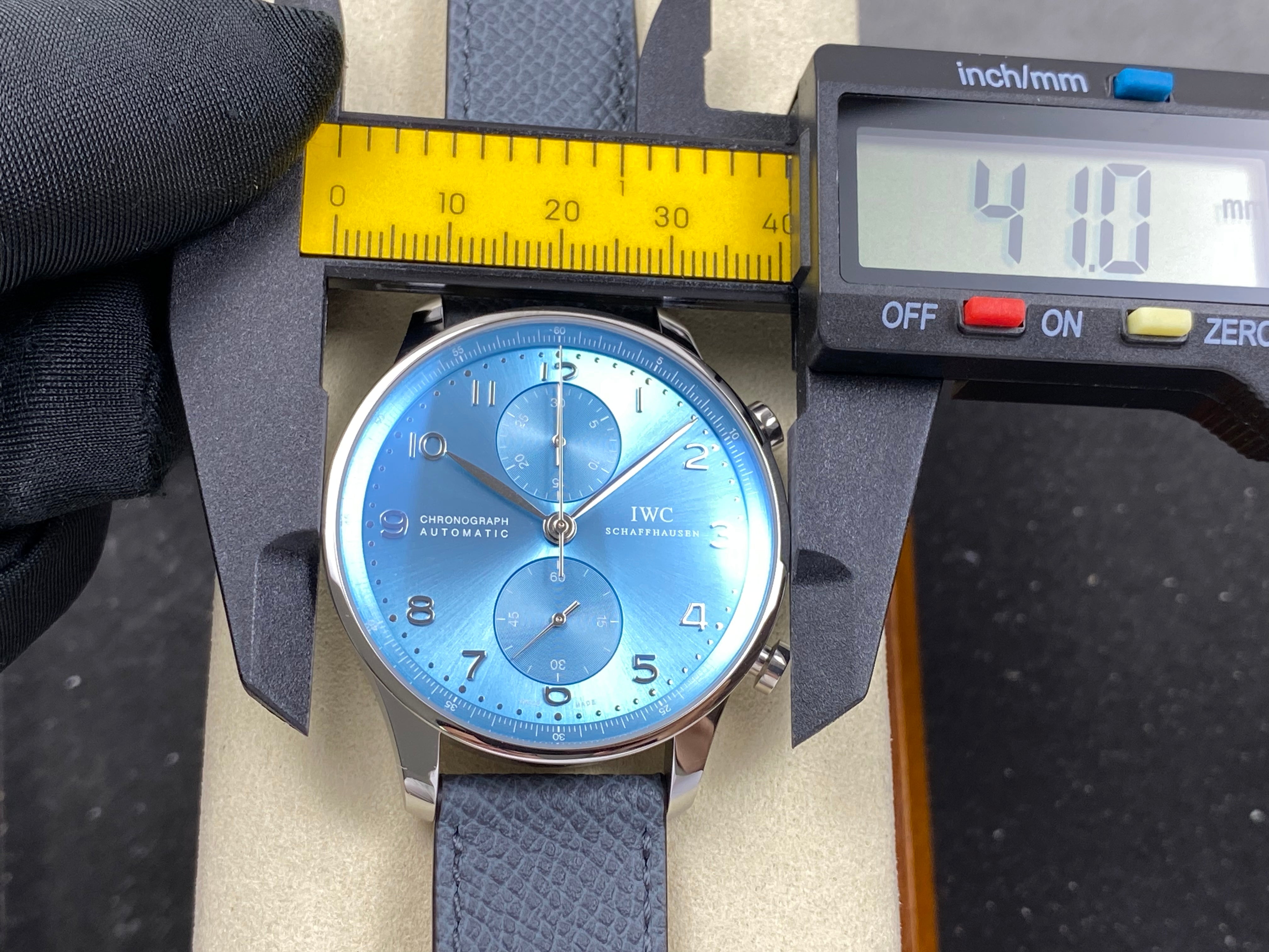 IWC Portuguese 41mm Blue Dial Steel Case Leather Strap