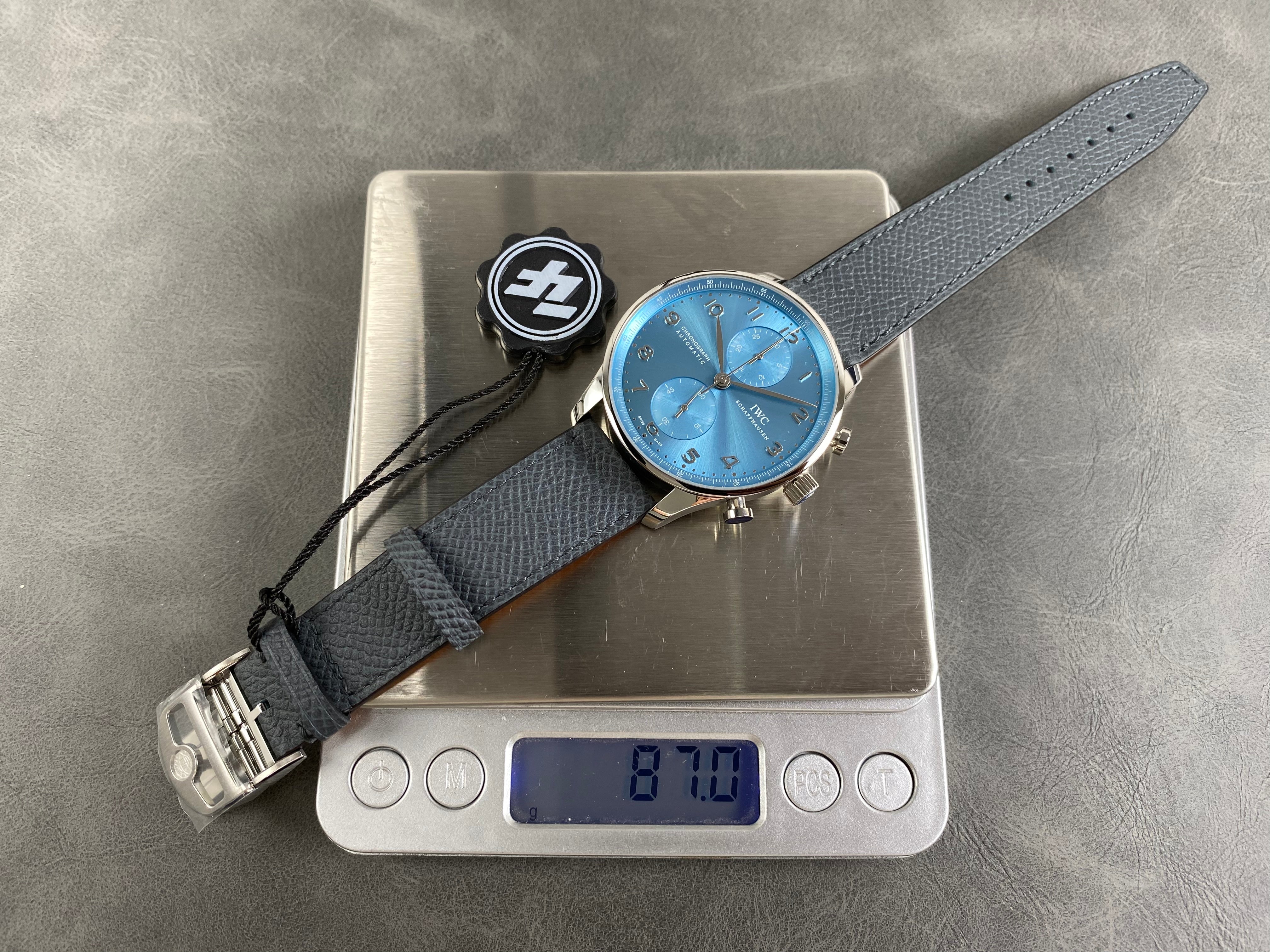 IWC Portuguese 41mm Blue Dial Steel Case Leather Strap