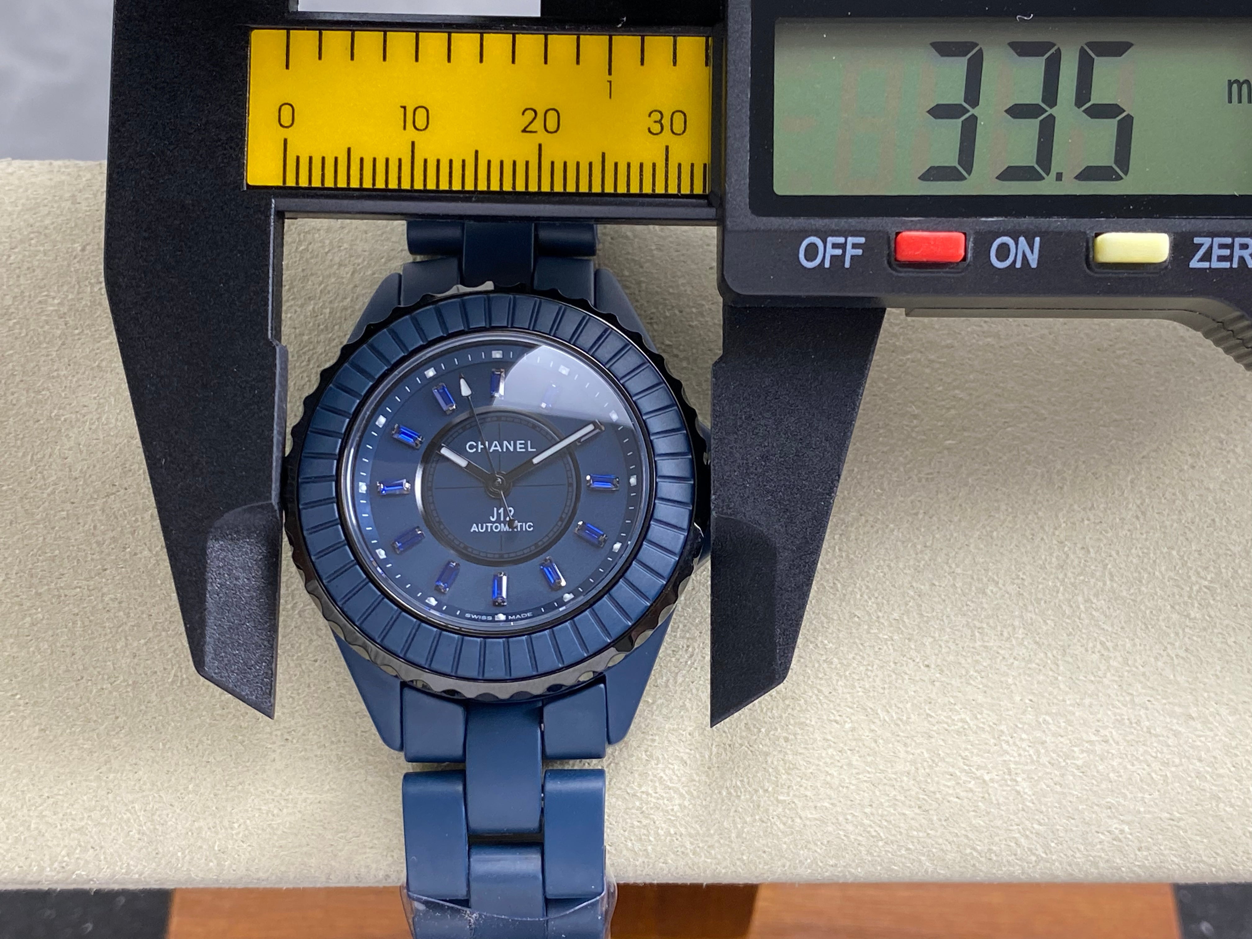 Chanel Bleu 33mm Navy Blue Dial Diamond Ceramic