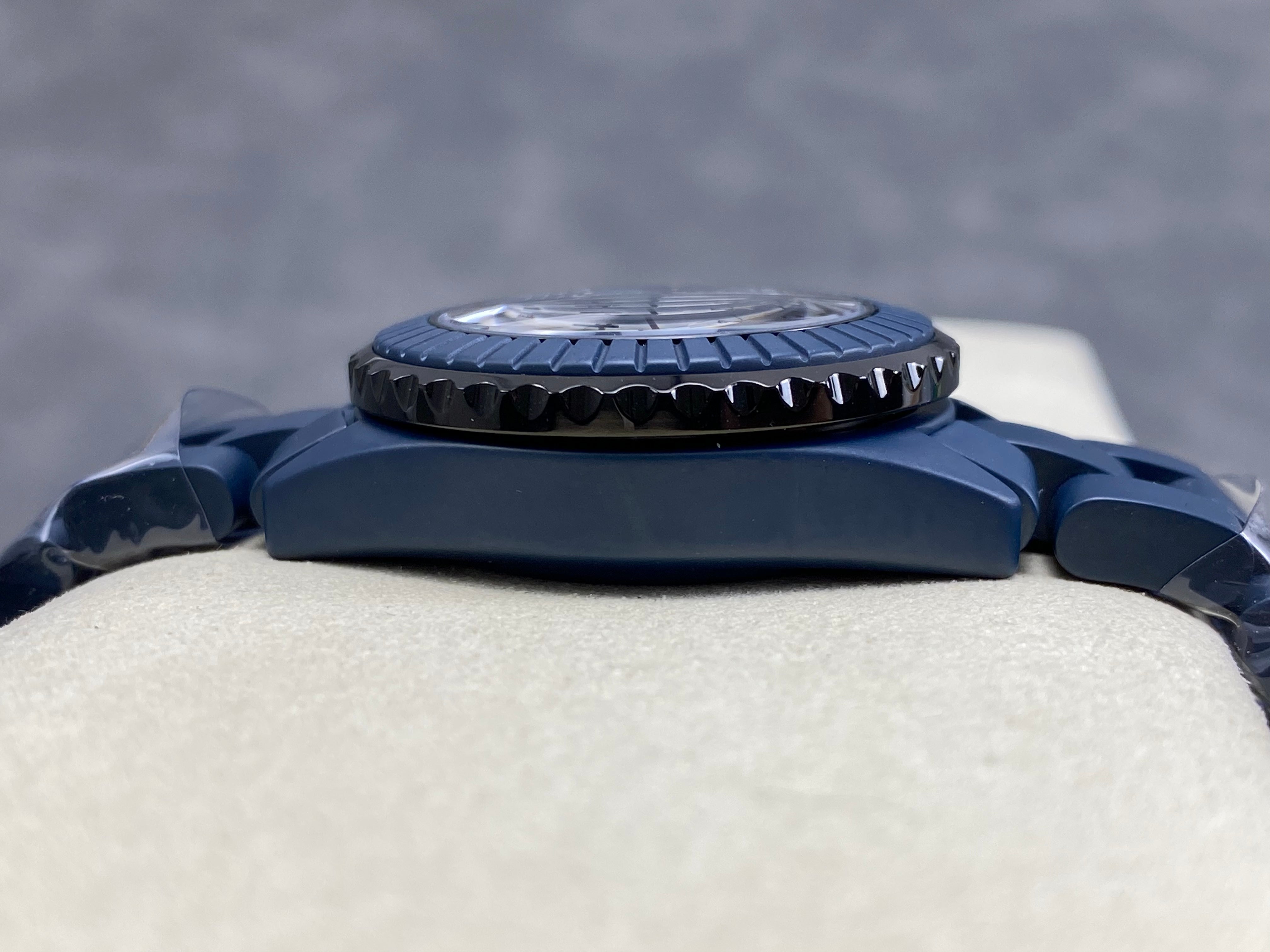 Chanel Bleu 33mm Navy Blue Dial Diamond Ceramic