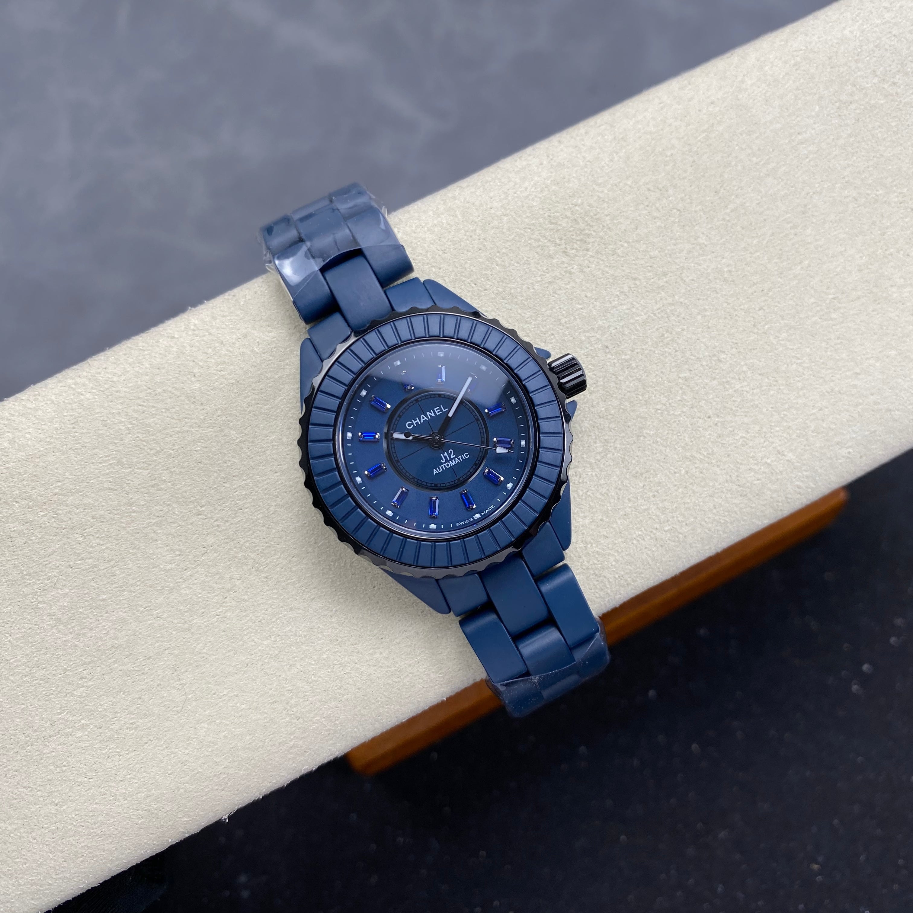 Chanel Bleu 33mm Navy Blue Dial Diamond Ceramic
