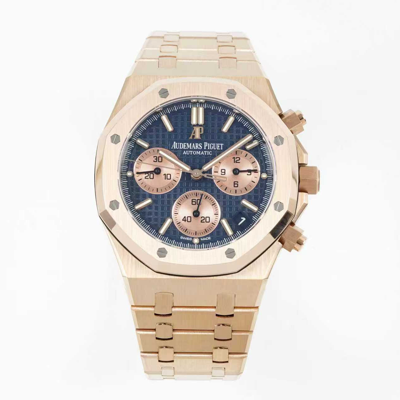 Audemars Piguet Royal Oak Chronograph 41mm Rose Gold Blue Rose Gold Dial