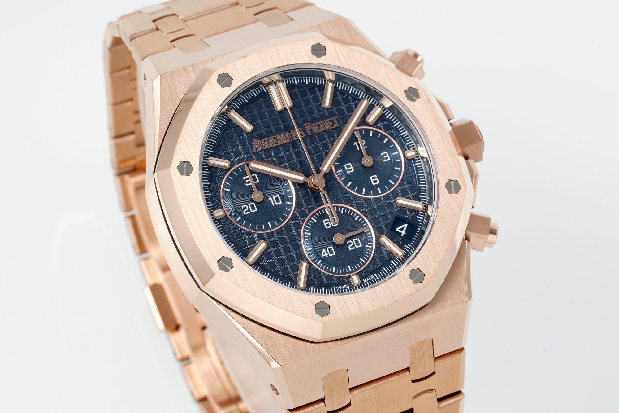 Audemars Piguet Royal Oak Chronograph 41mm Rose Gold Blue Dial