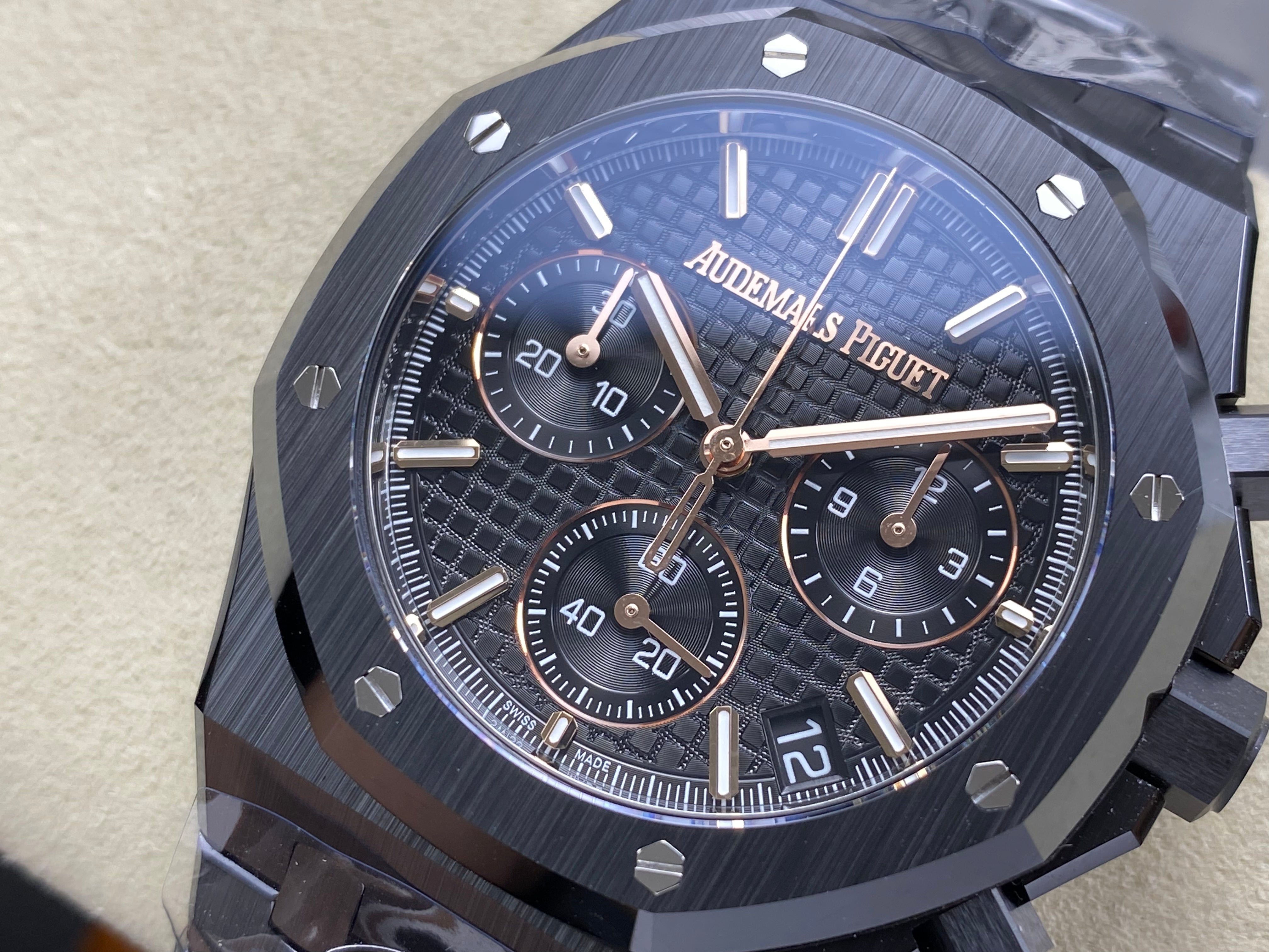 Audemars Piguet Royal Oak Chronograph 41mm Black Case Black Dial