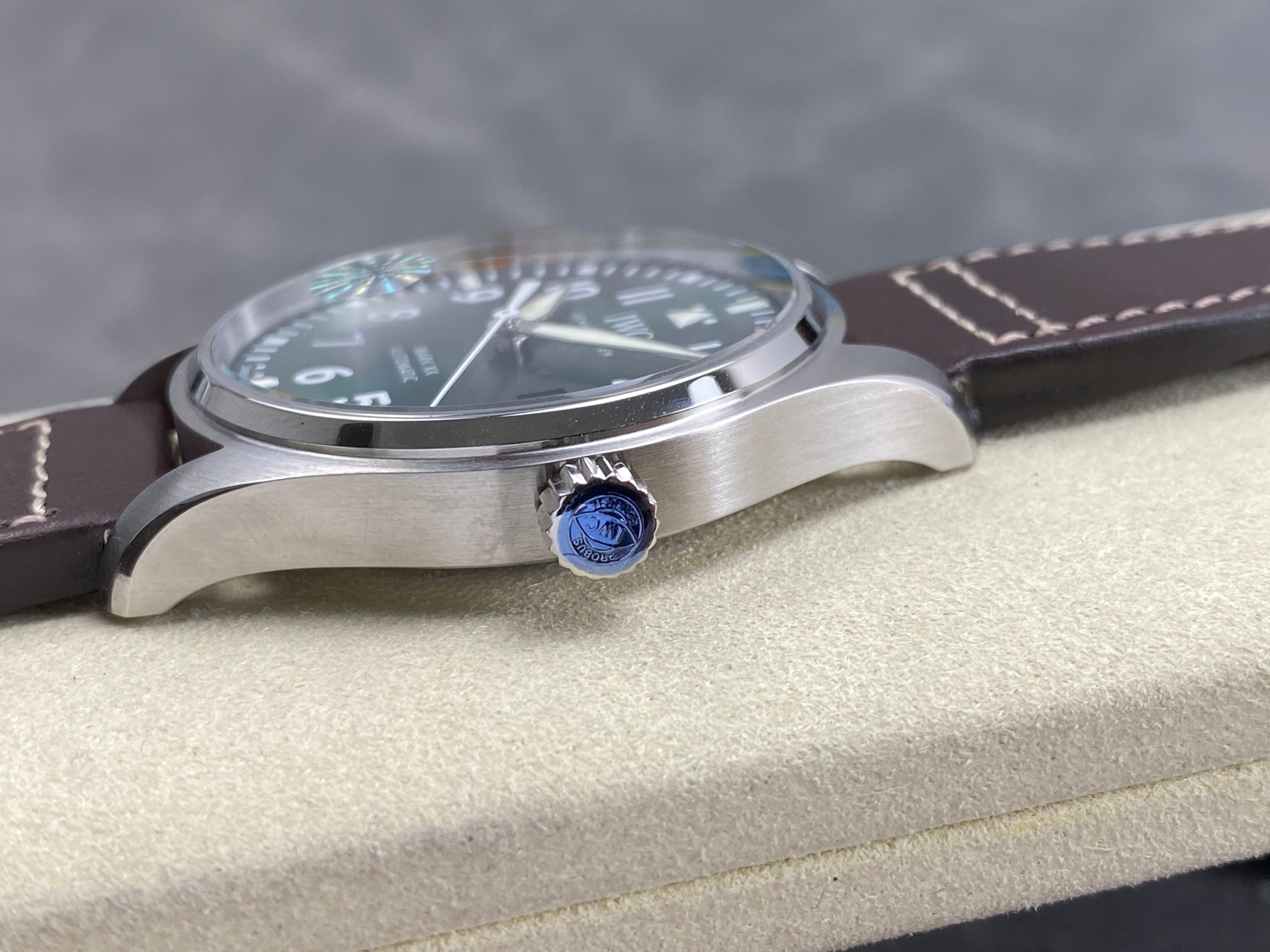 IWC Pilot's Mark XVIII 40mm Green Dial Leather Strap