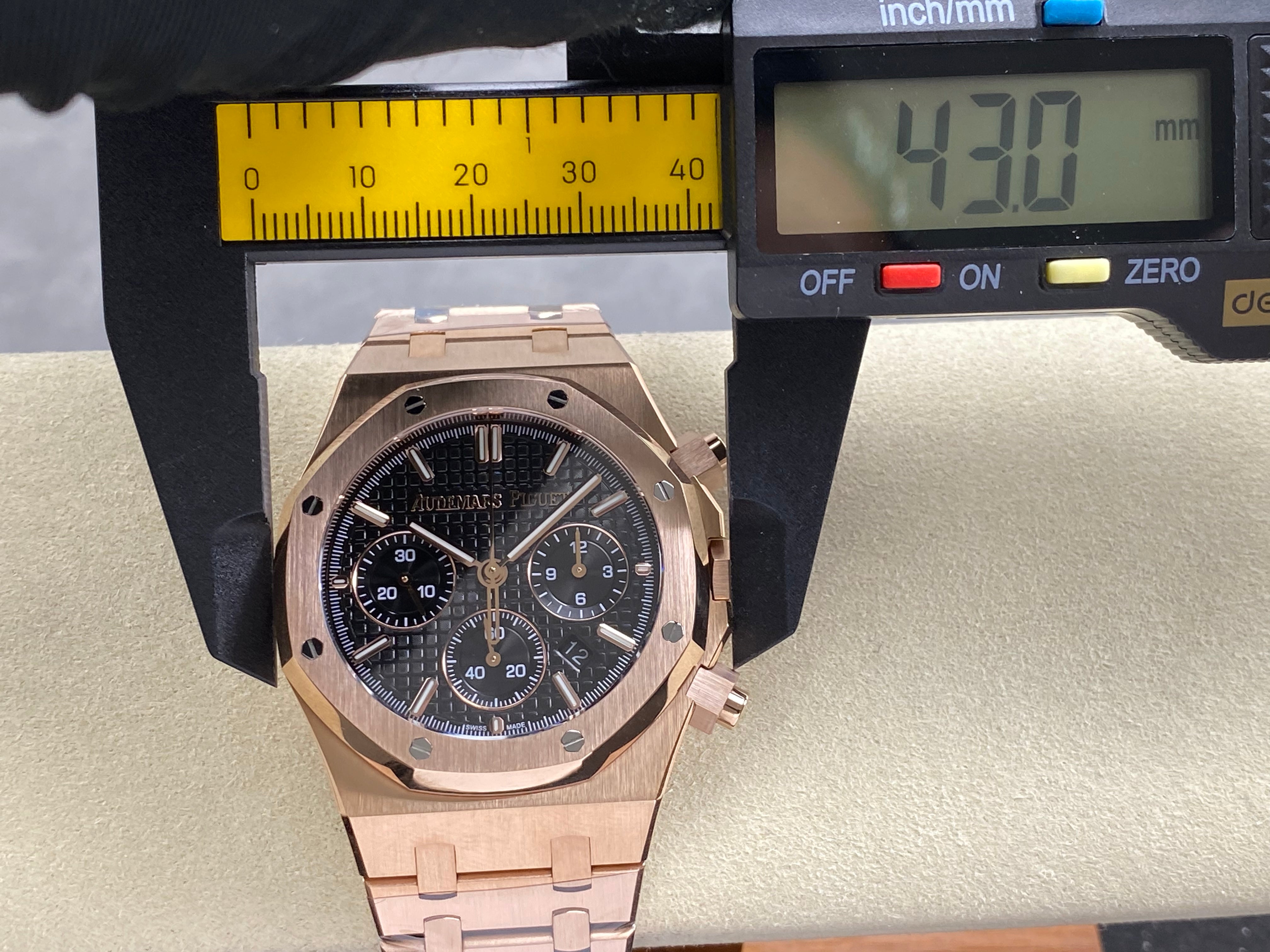 Audemars Piguet Royal Oak Chronograph Rose Gold Black Dial