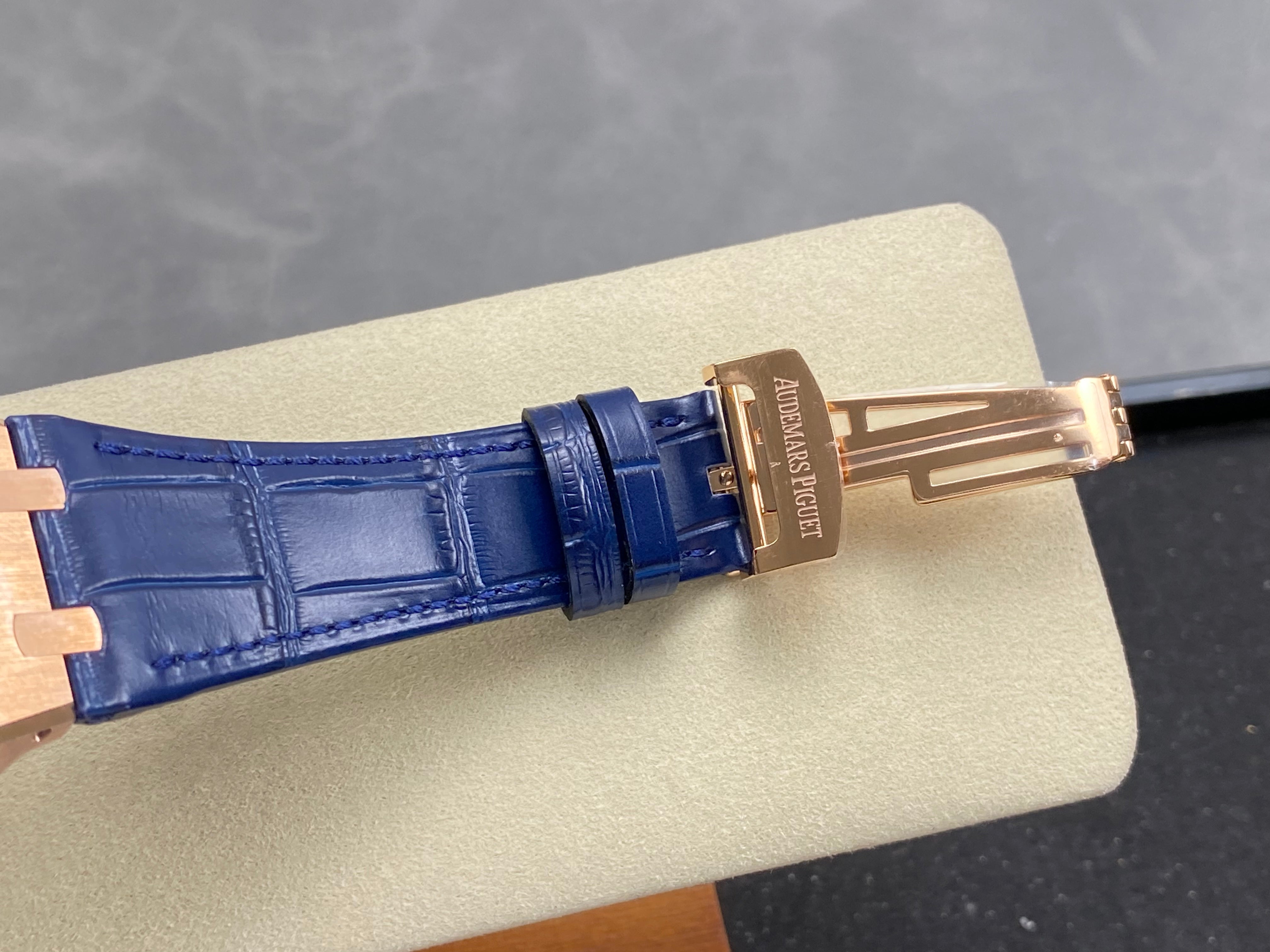 Audemars Piguet Royal Oak Chronograph 41mm Rose Gold Blue Dial