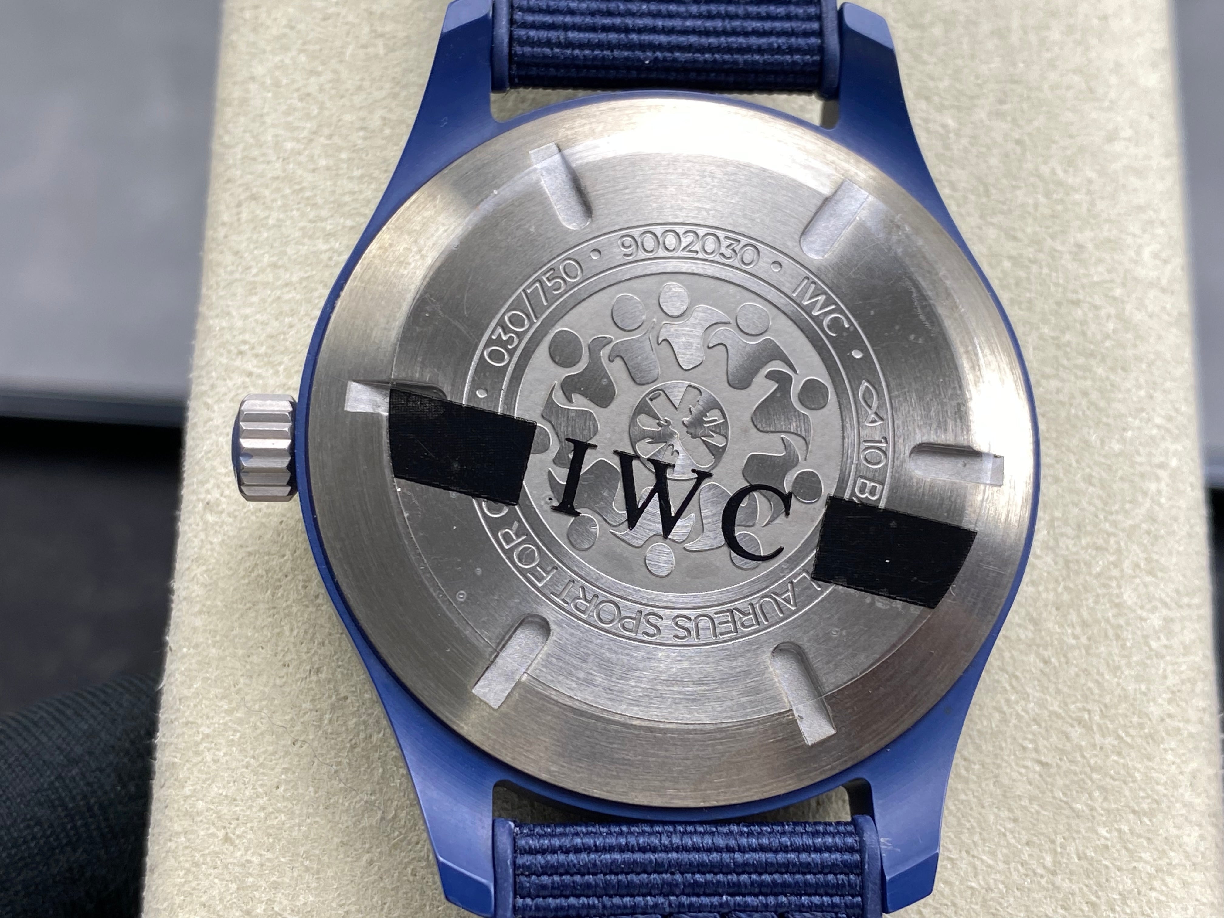 IWC Pilot's Mark XVIII 41mm Dark Blue Dial Rubber  Strap