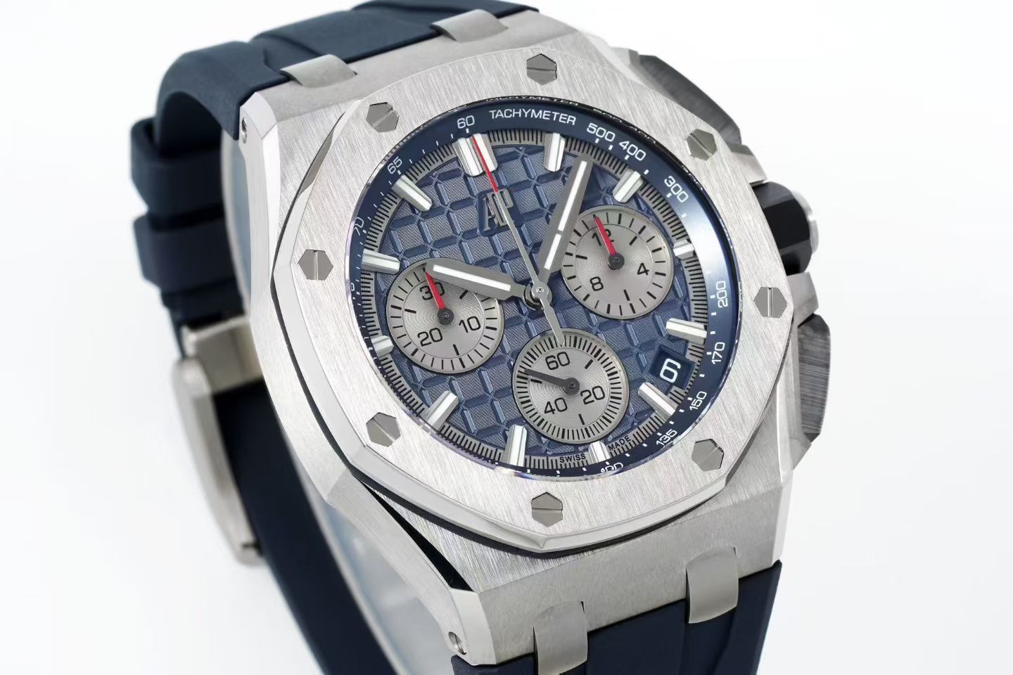 Audemars Piguet Royal Oak Chronograph 41mm Blue Grey Dial Rubber Strap