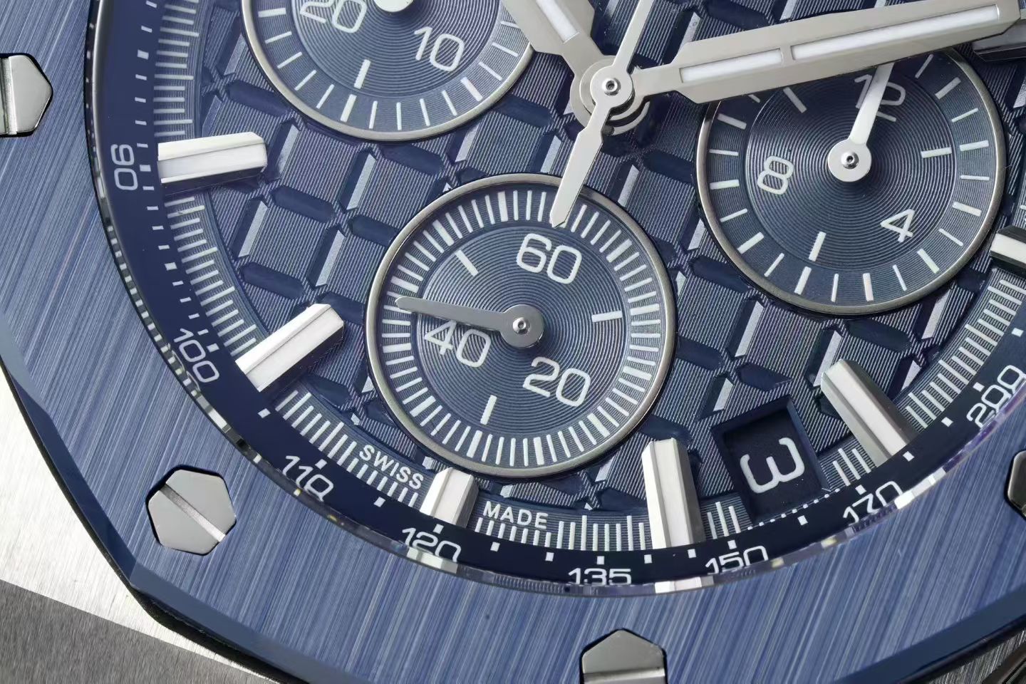 Audemars Piguet Royal Oak Chronograph 41mm Blue Dial Rubber Strap