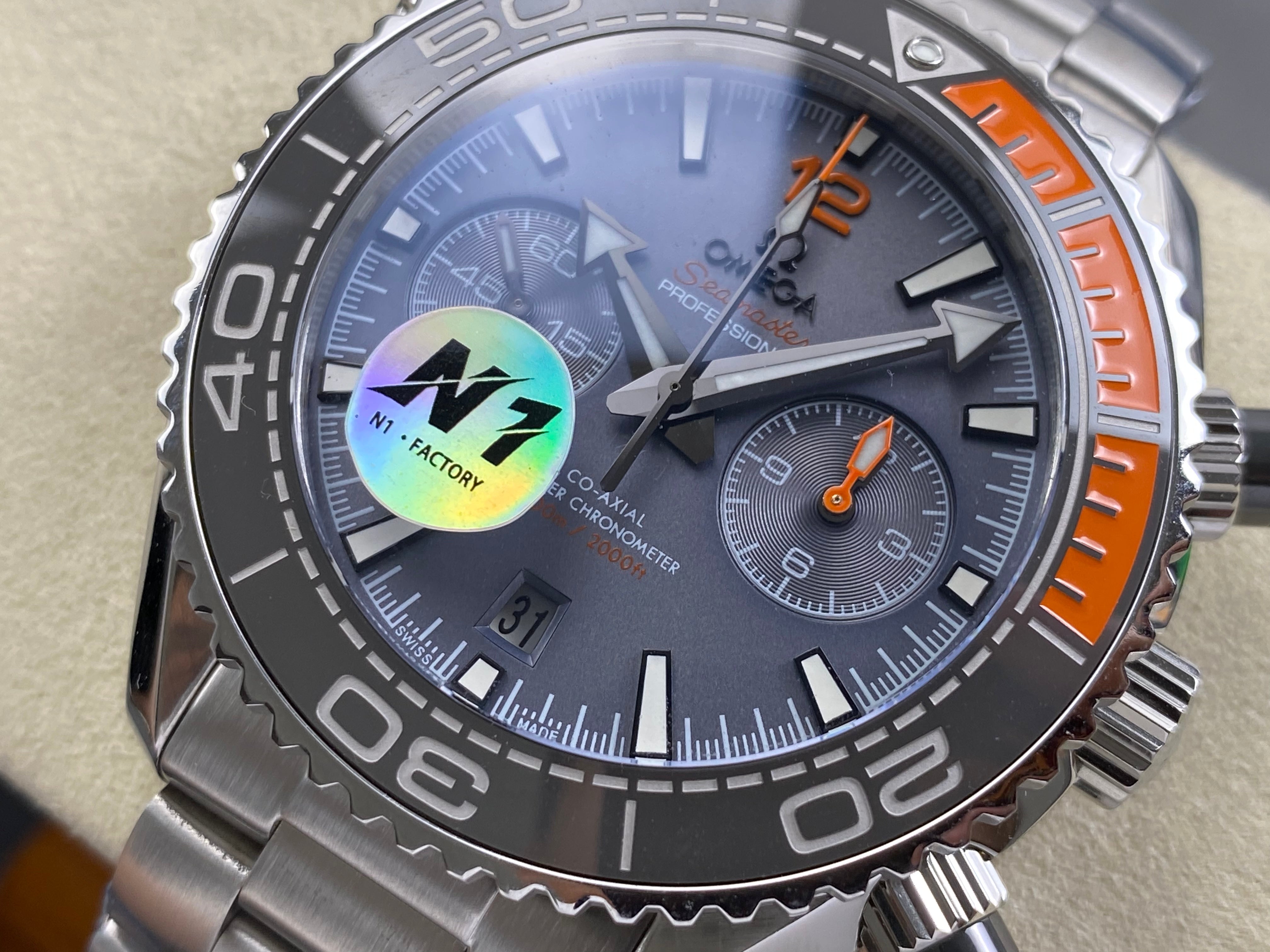 Omega Seamaster 46mm Dark Gray Dial Black Bezel Steel