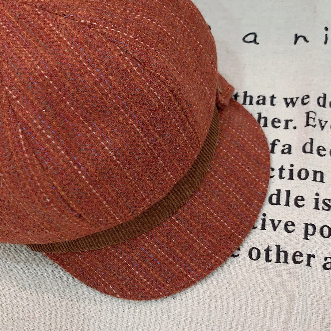 Miu Miu Retro Plaid Newsboy Cap 215958