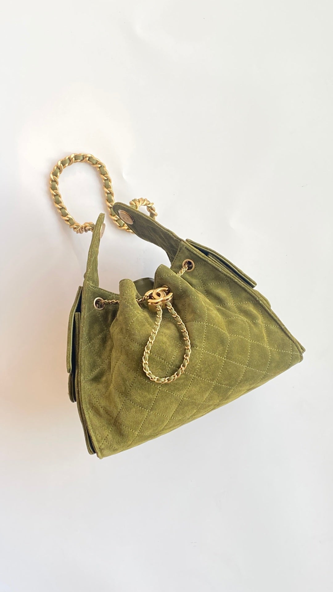 CC 2025 Hobo Bag 22cm Matcha Green Suede