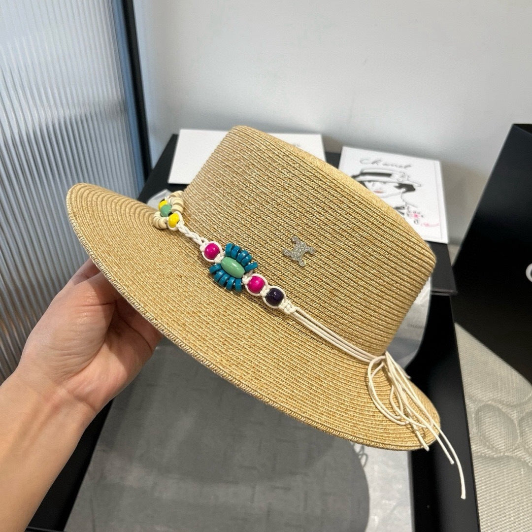 Celine Flat-top Straw Hat 175470