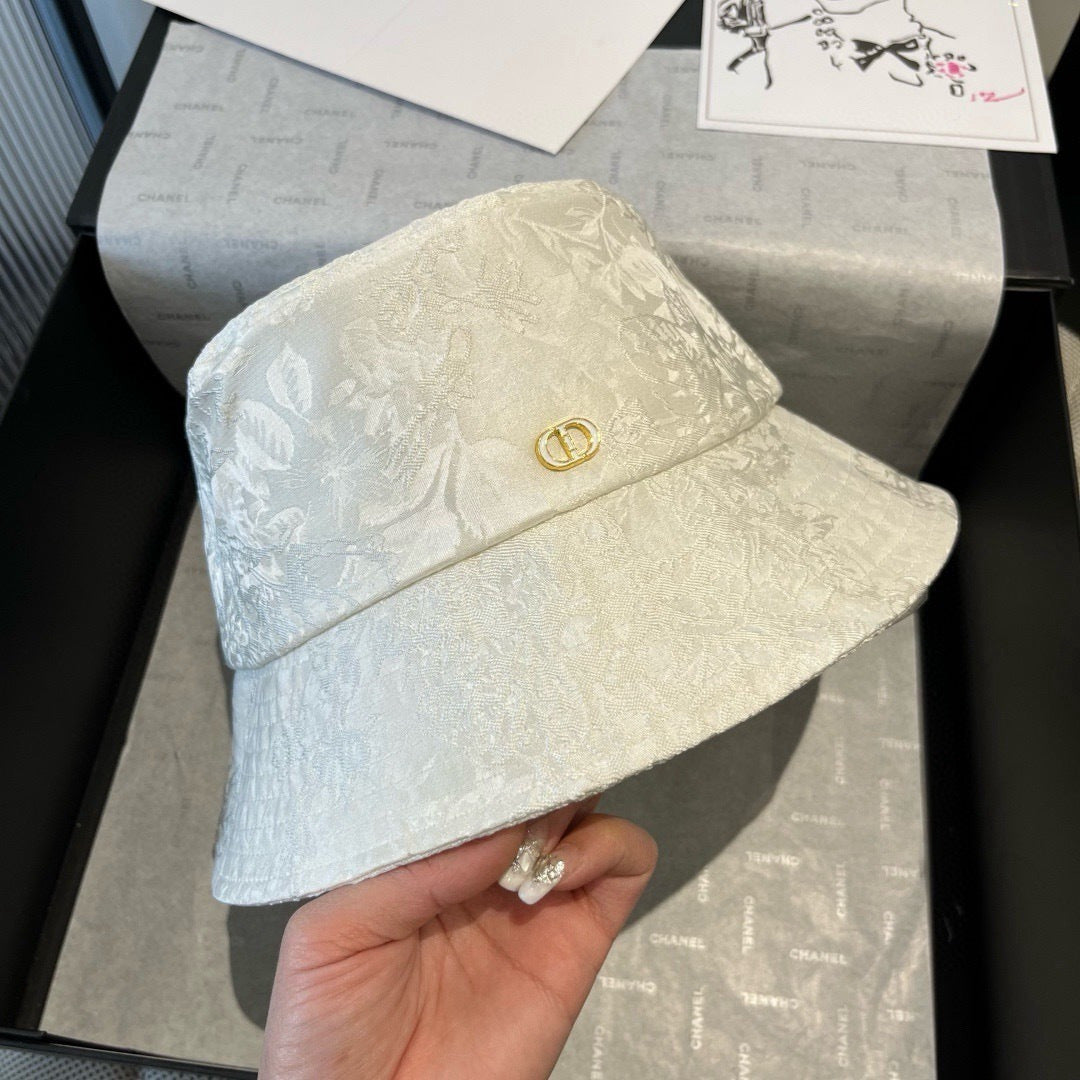 Dior Bucket Jacquard Fabric With Floral Pattern Hat 221086