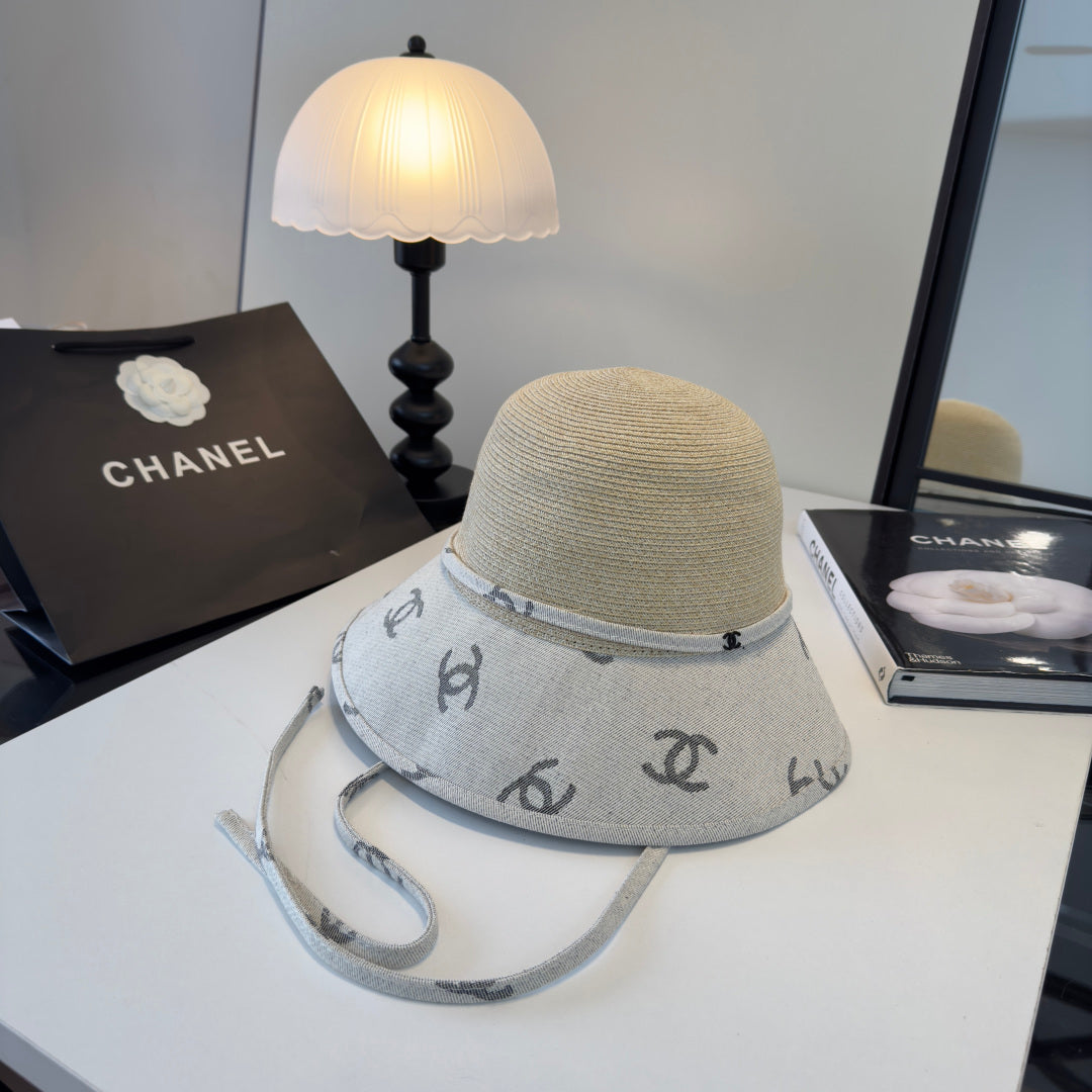 Chanel Bucket Hat With CC Logo Pattern 279627