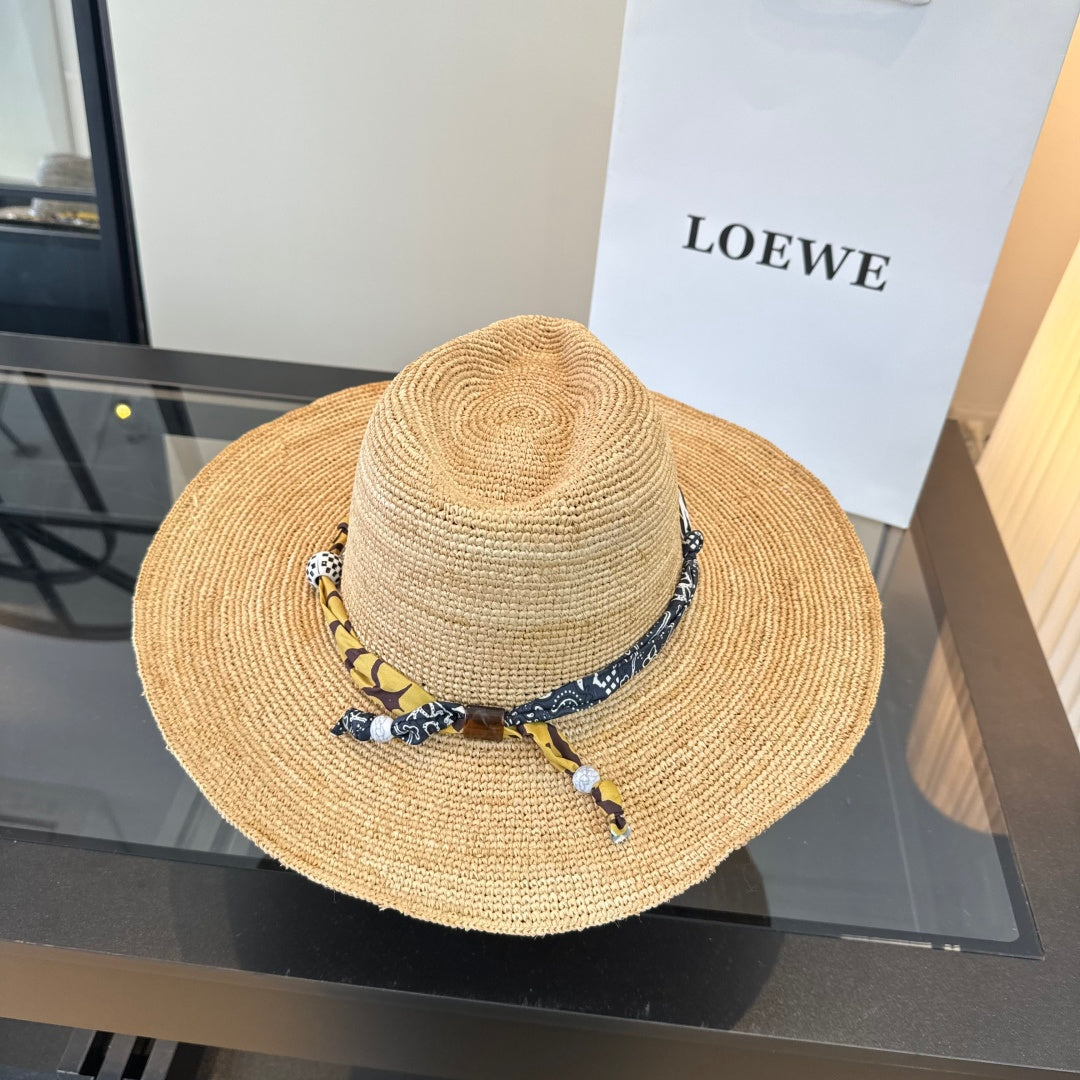 Loewe Beaded Straw Hat 216018