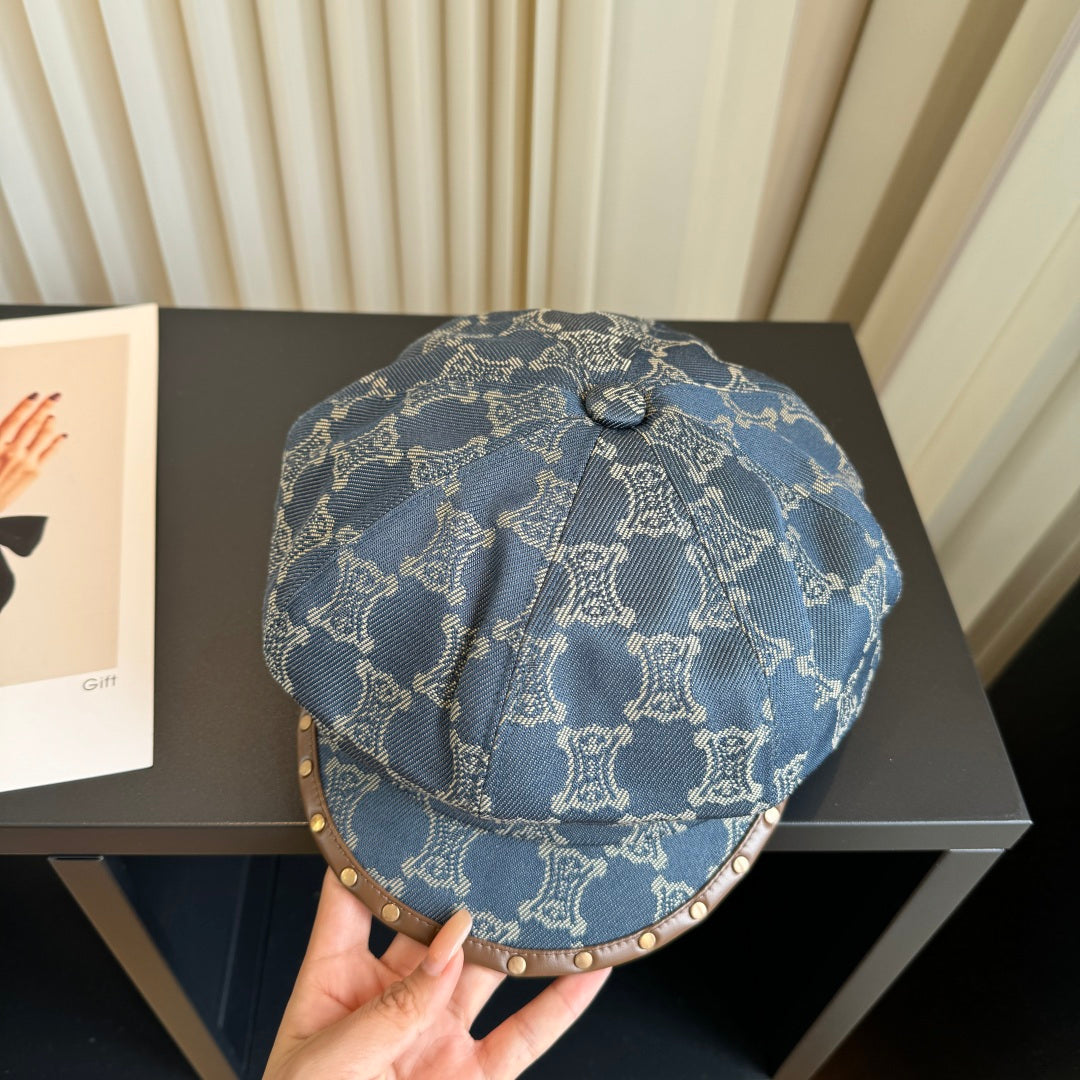 Celine Macadam Newsboy Cap 425666