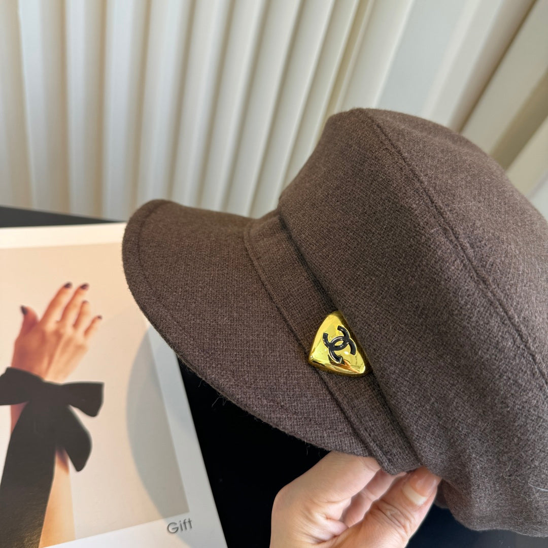 Chanel Dark Brown Felt Beret 425650