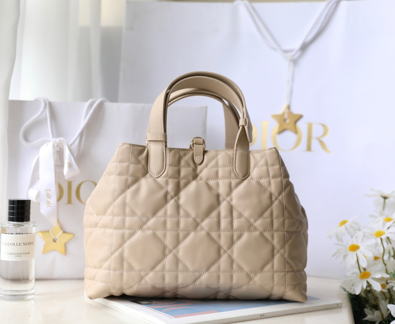 CD Toujours Bag 28.5 Light Beige Calfskin