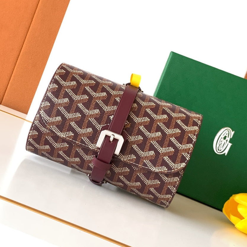 Goyard 2026 Double Travel Watch Case 16cm Canvas Cowhide