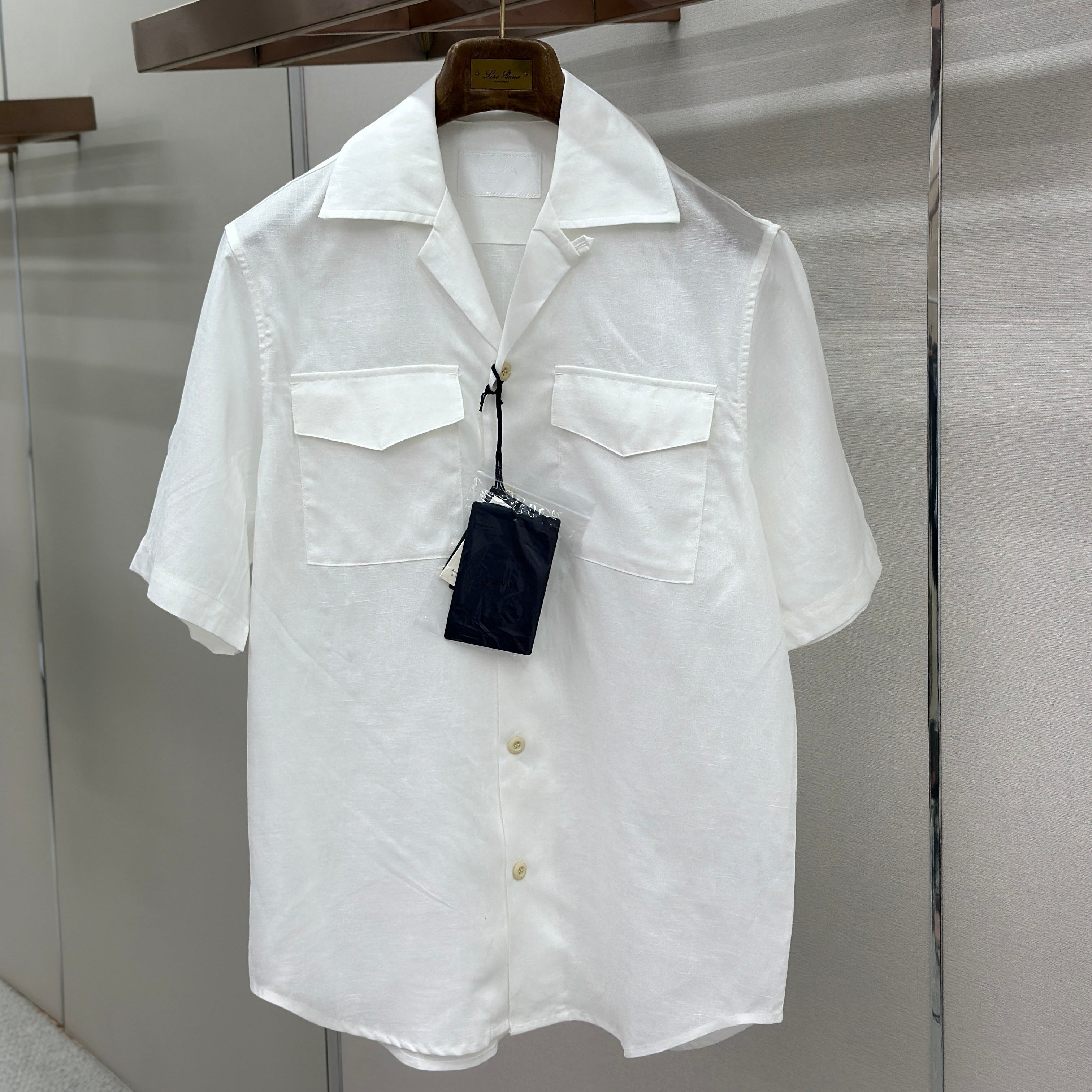 PRA 2026 Men's  Linen Short-Sleeve T-Shirt White Fabric 917700