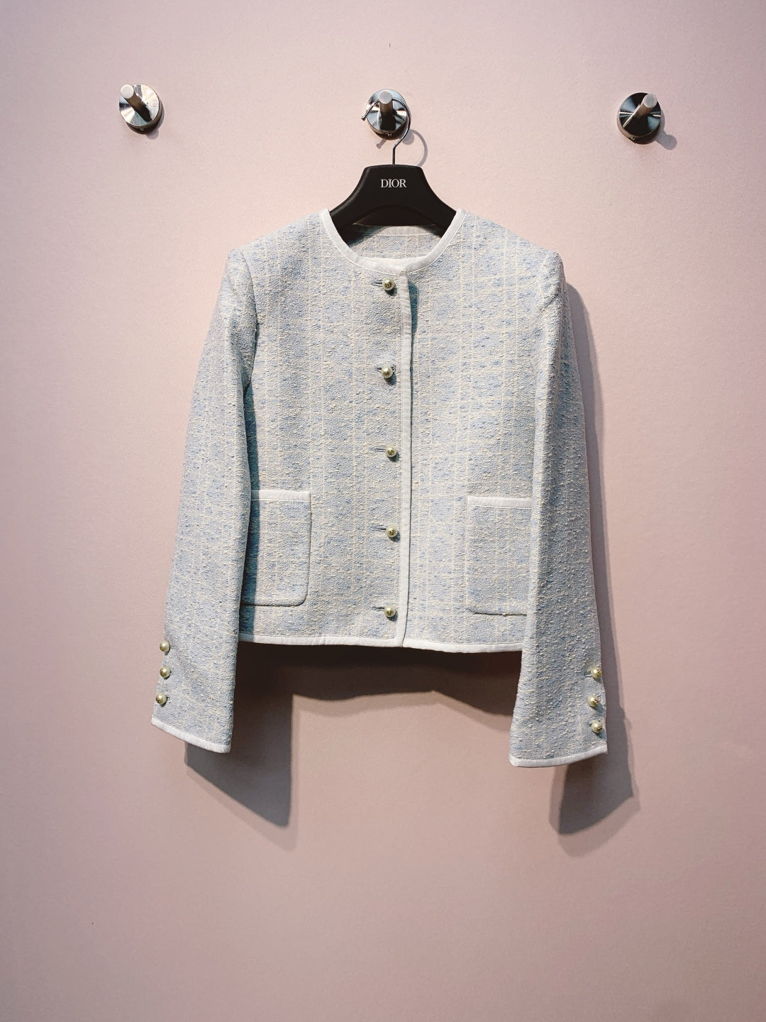 CD 25 Plaid Jacket Light Blue Cotton 295978