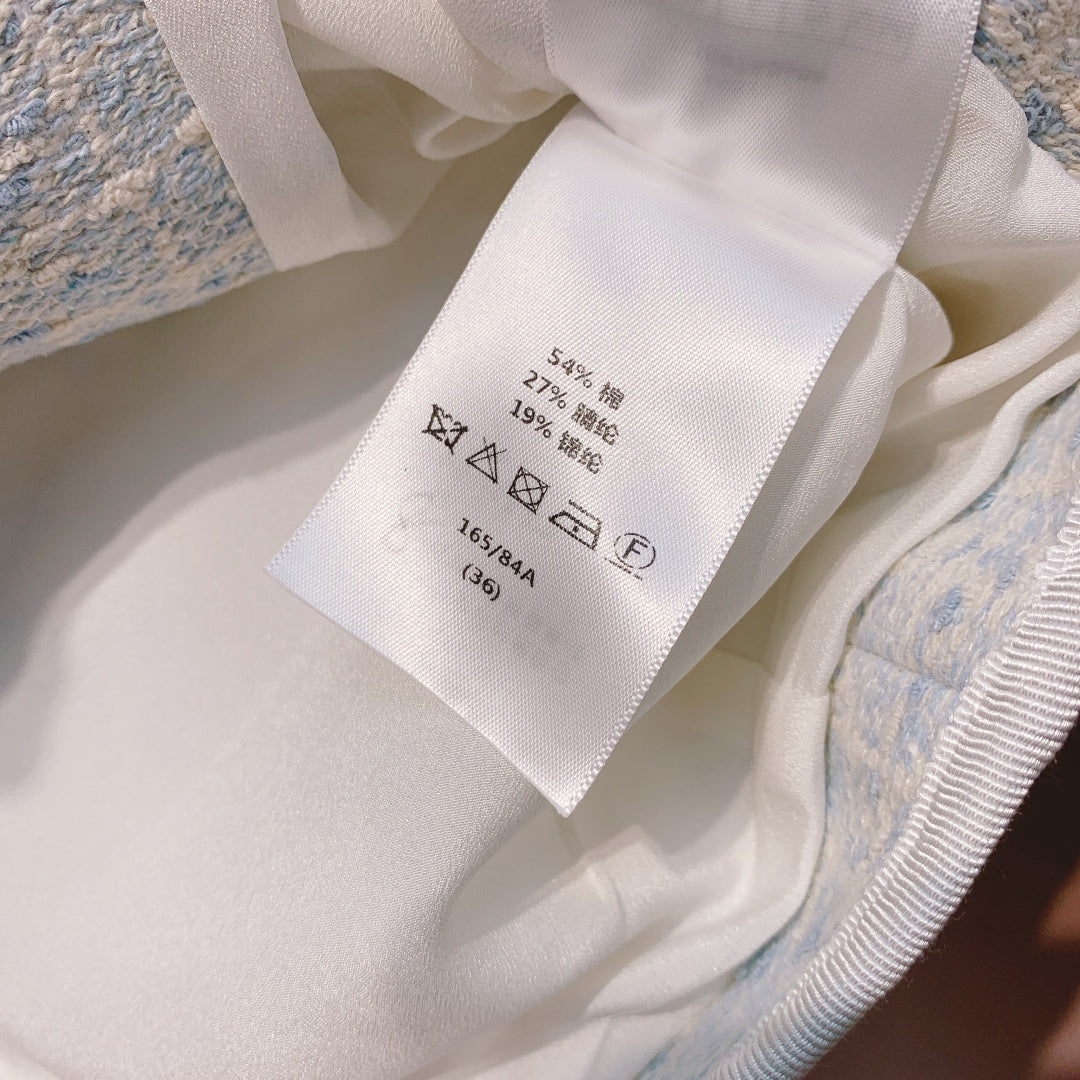 CD 25 Plaid Jacket Light Blue Cotton 295978