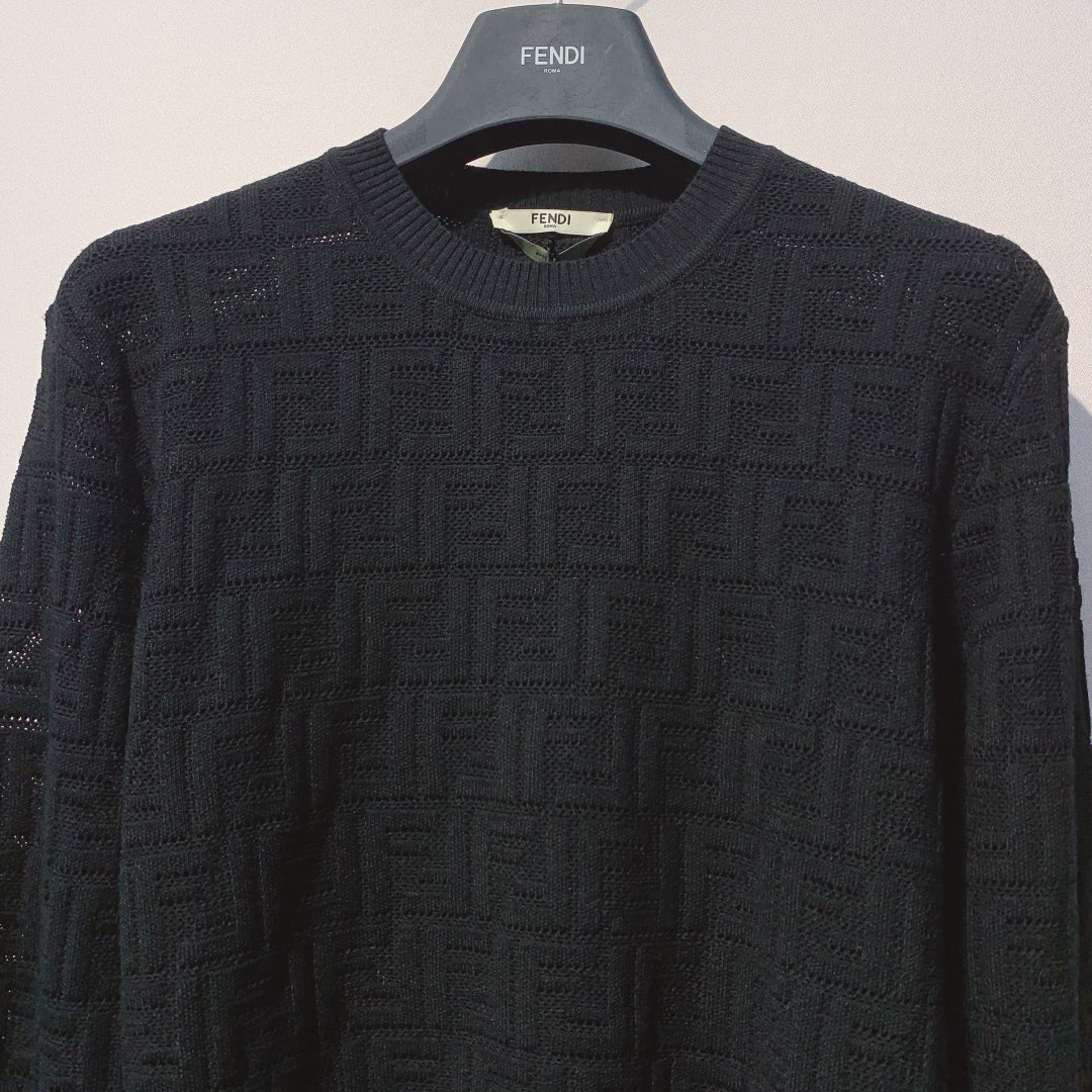 Fendi 25 Sweater Black Woool 0003