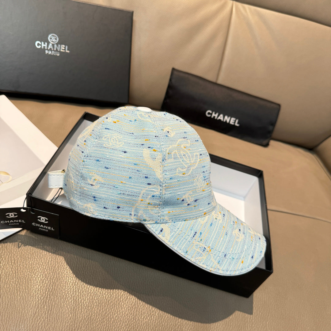 Chanel Baseball Cap Denim Cotton 343796