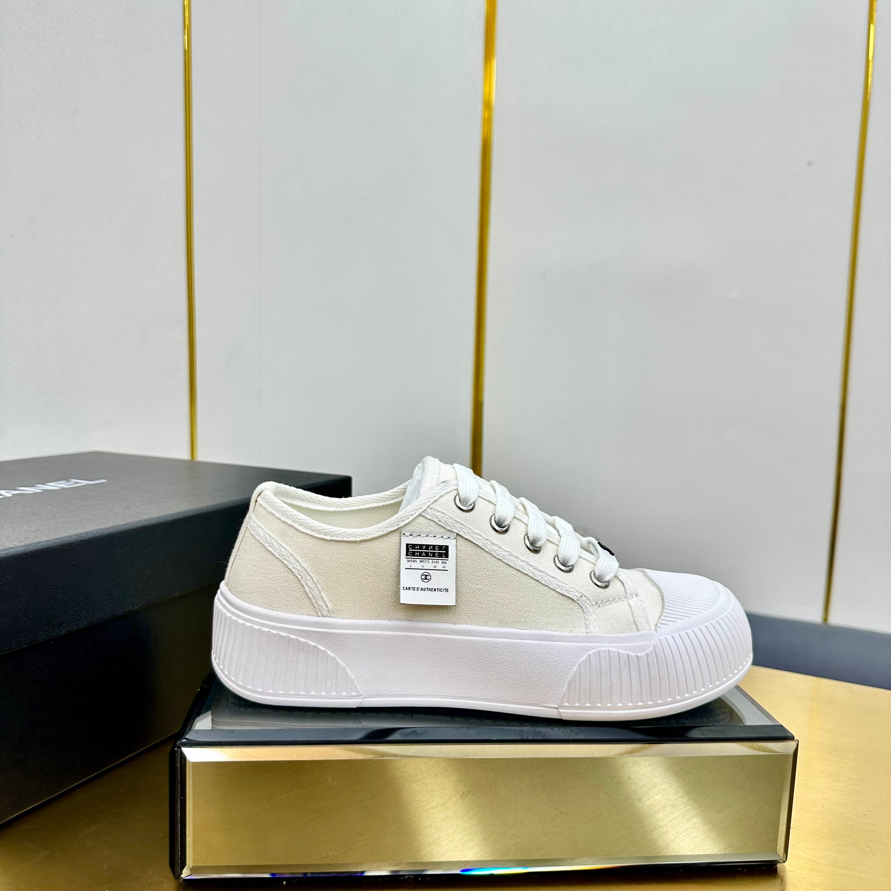 Chanel 2026 Casual Sneakers Waterproof Fabric Sheepskin 832622