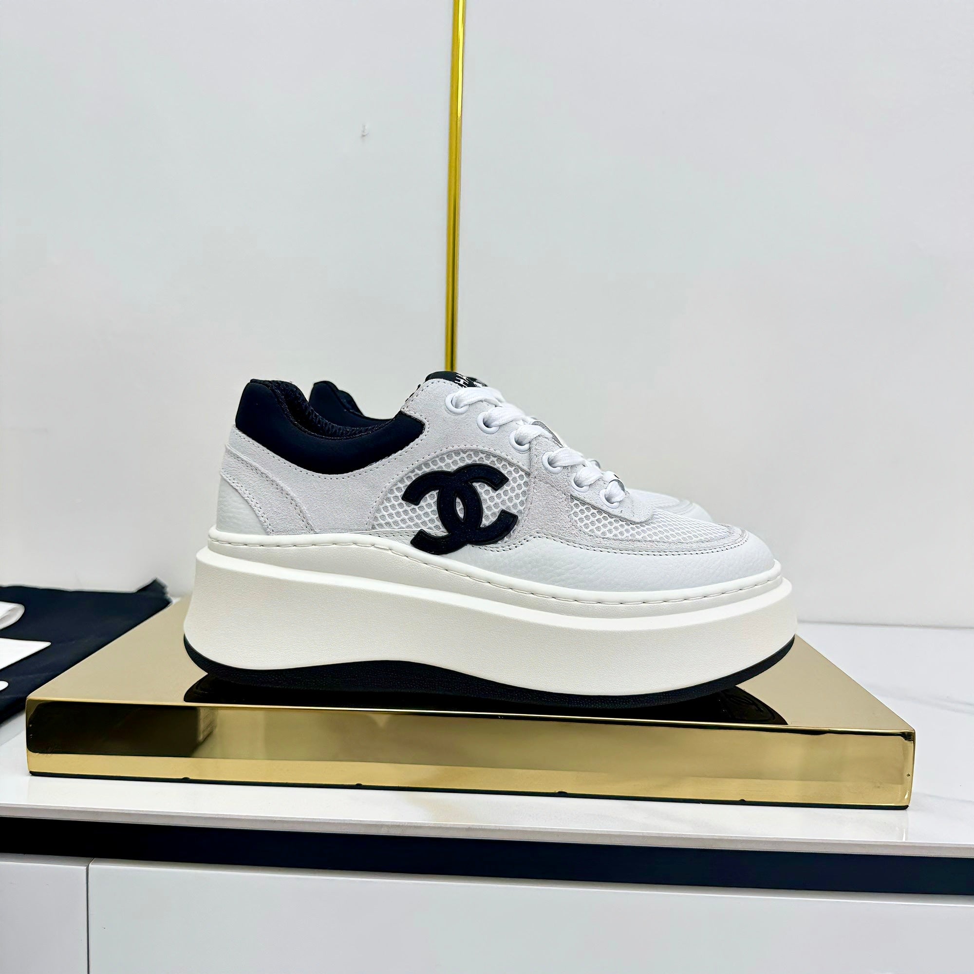 CC 25 Platform Sneaker White Cowhide 312954