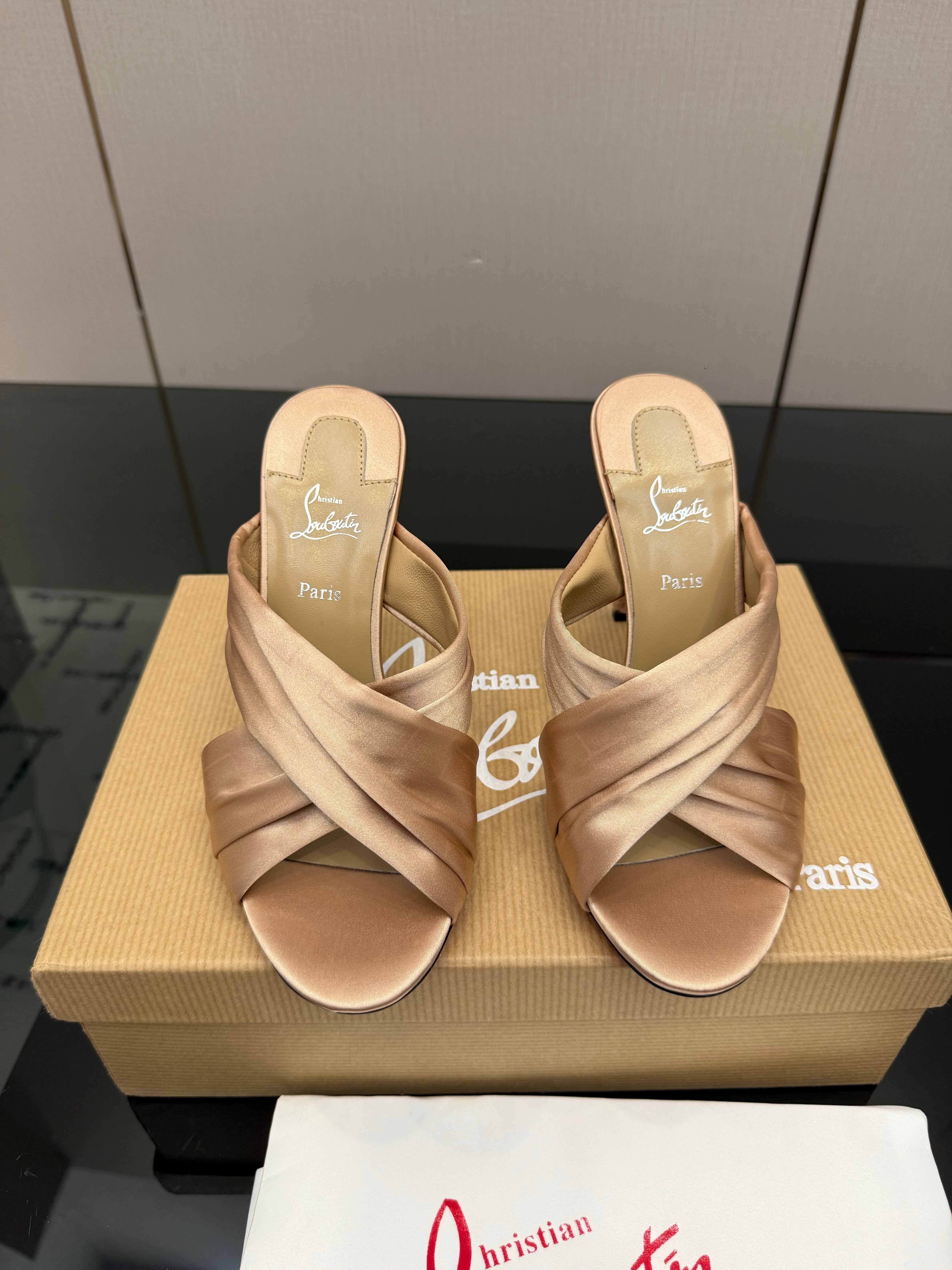 Christian Louboutin 2026 Hight Heels Sandals 100mm Silk Sheepskin 791551