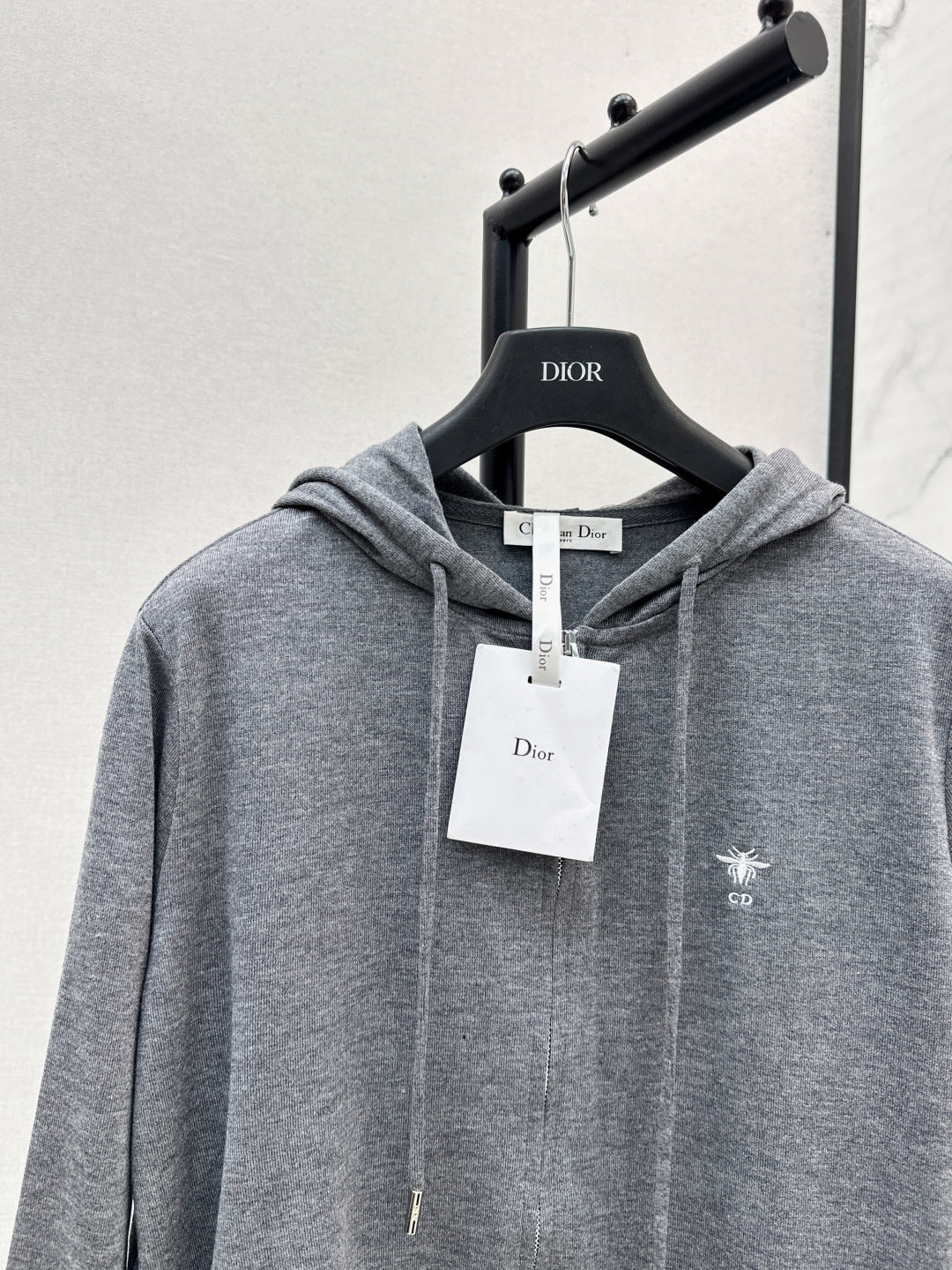 CD 25 Drawstring Hoodie Cotton And Stretch Wool