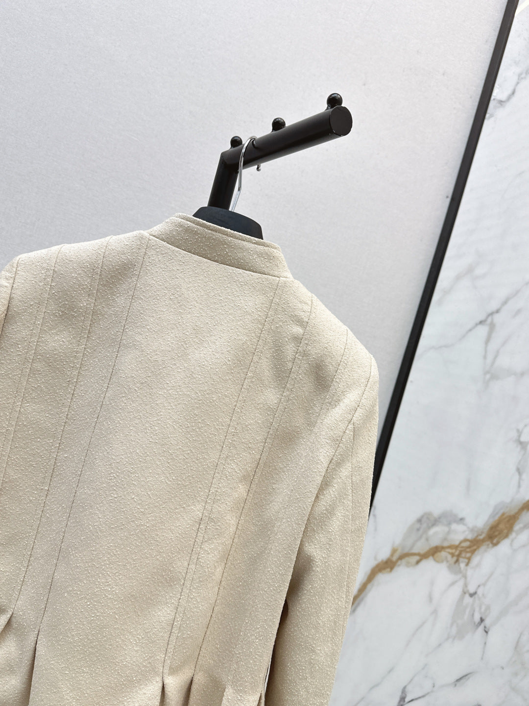 CD 25 Stand-up Collar Jacket Wool And Cotton
