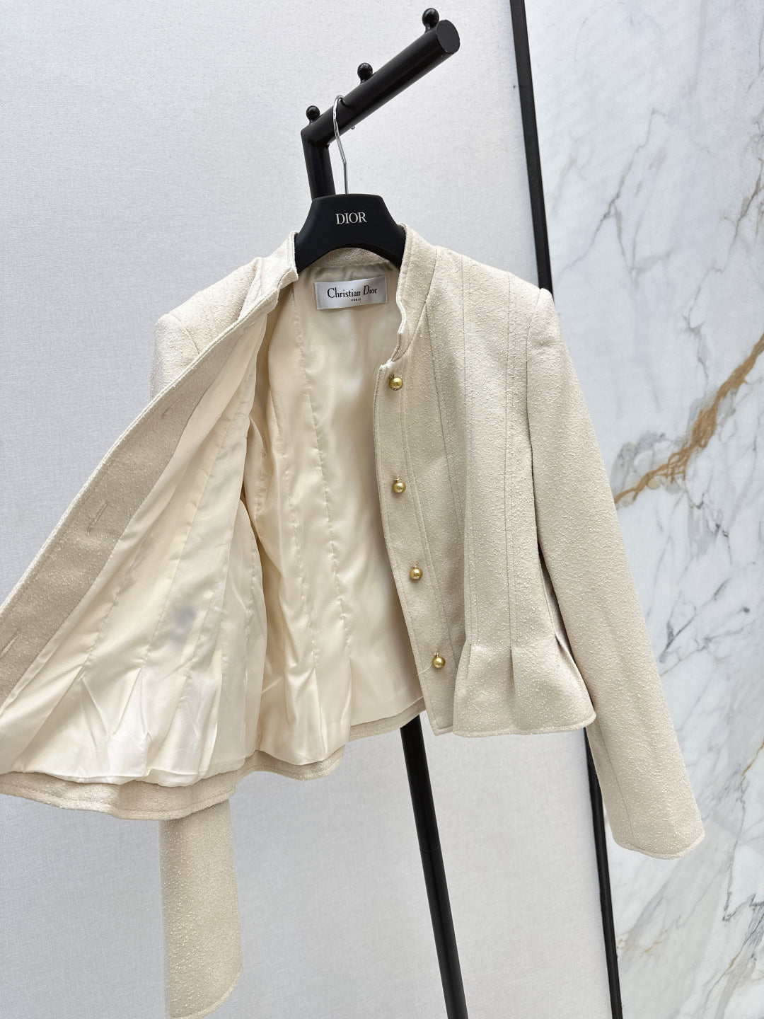 CD 25 Stand-up Collar Jacket Wool And Cotton