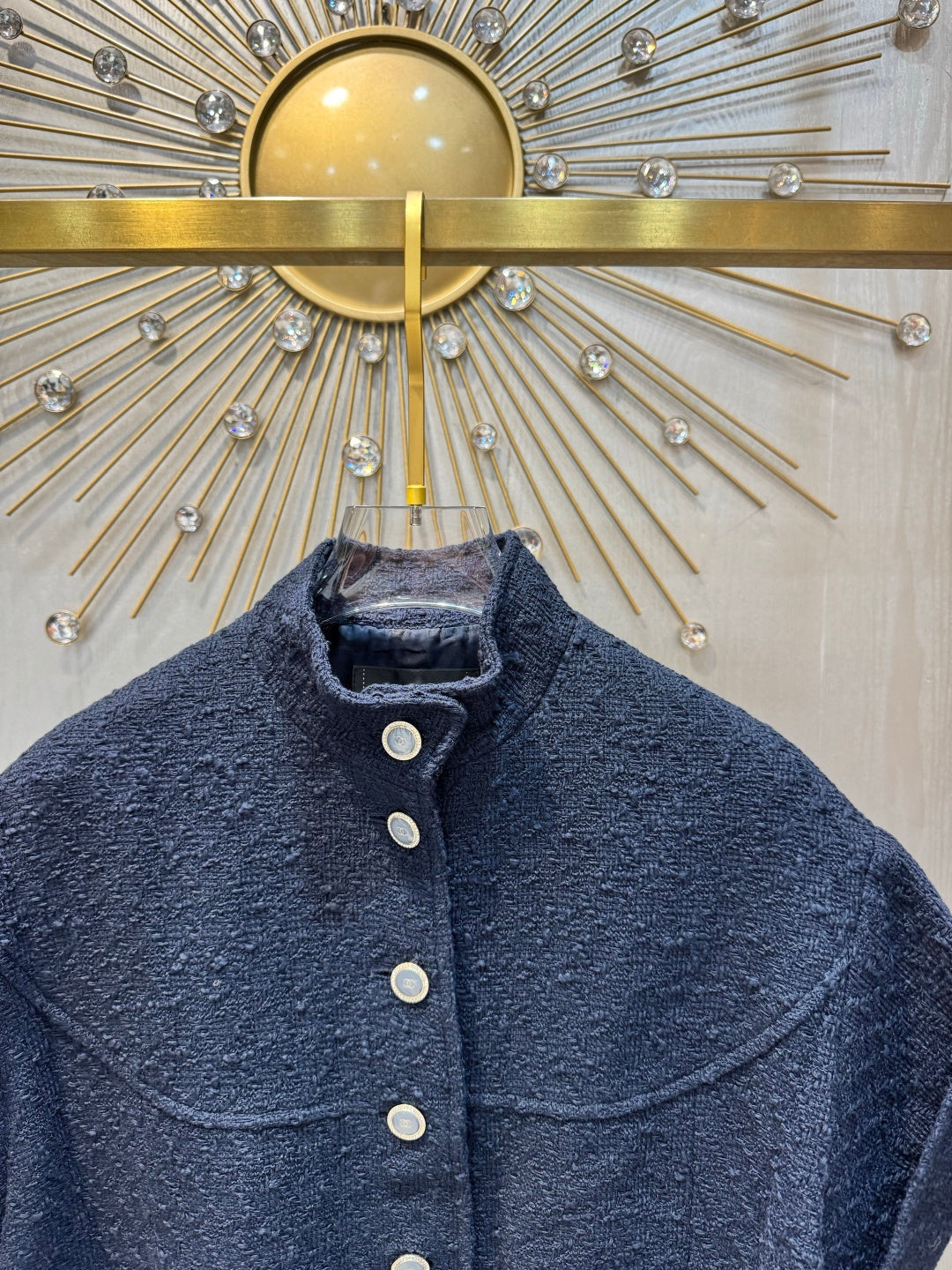 Chanel 2026 Blouson Navy Blue Cotton Viscose