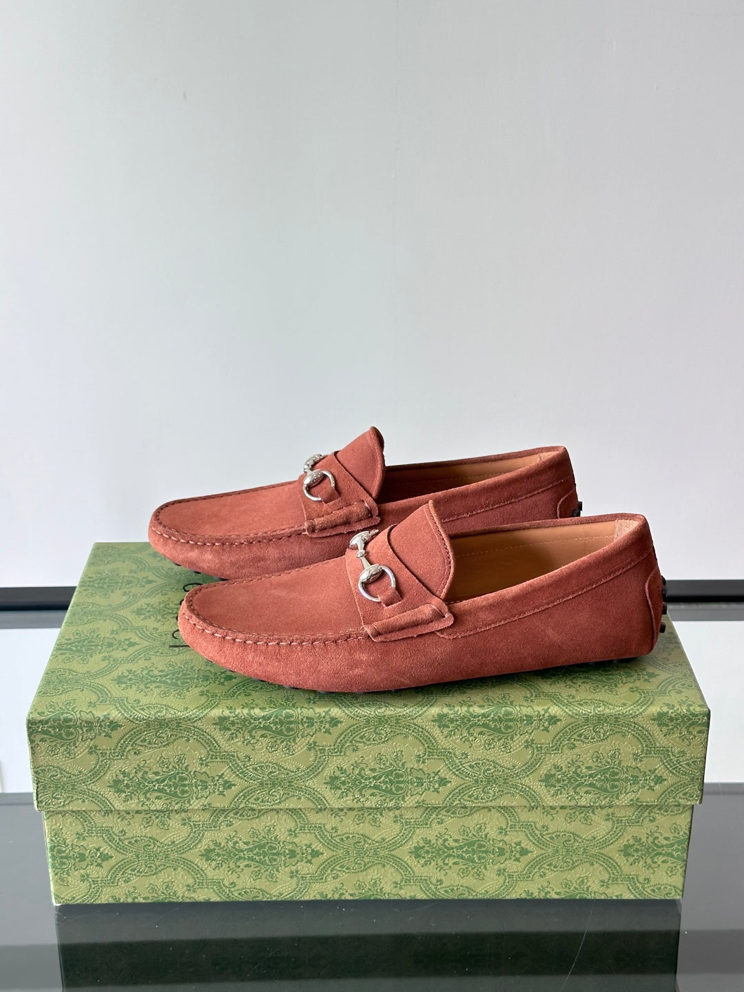 GG Men's Horsebit Loafer Brown Suede 543473