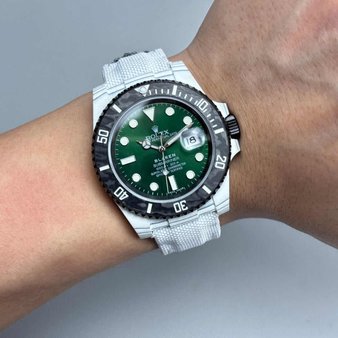 Rolex Submariner Date Custom Carbon Grey Black Green Dial