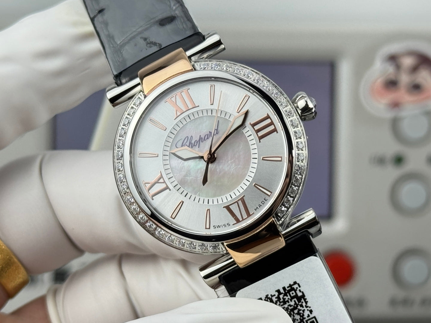 Chopard Imperiale 29mm Sliver Case Diamond Bezel Pink Gold