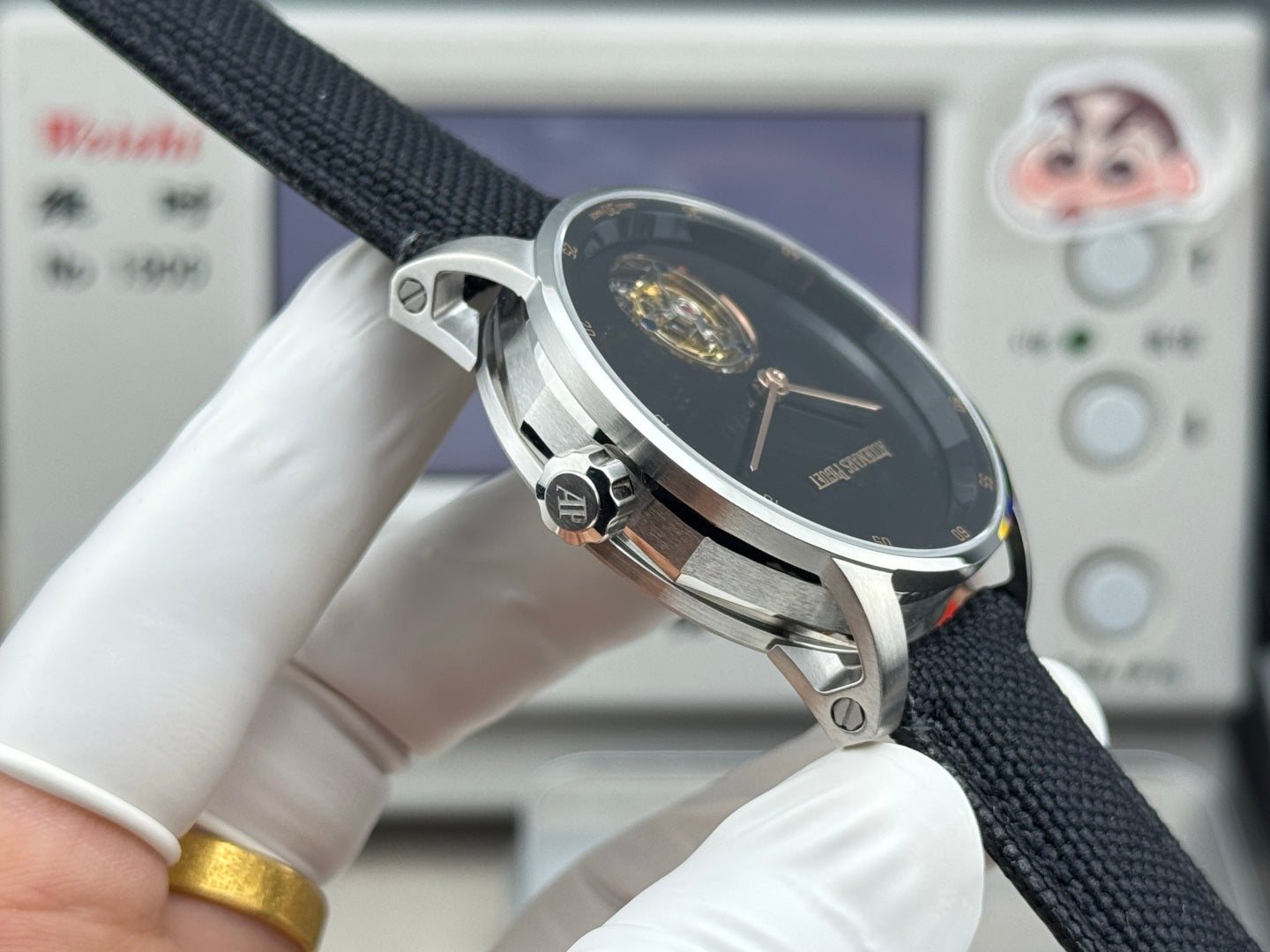 Audemars Piguet Code 11.59 Selfwinding Flying Tourbillon Black Dial Textile Strap