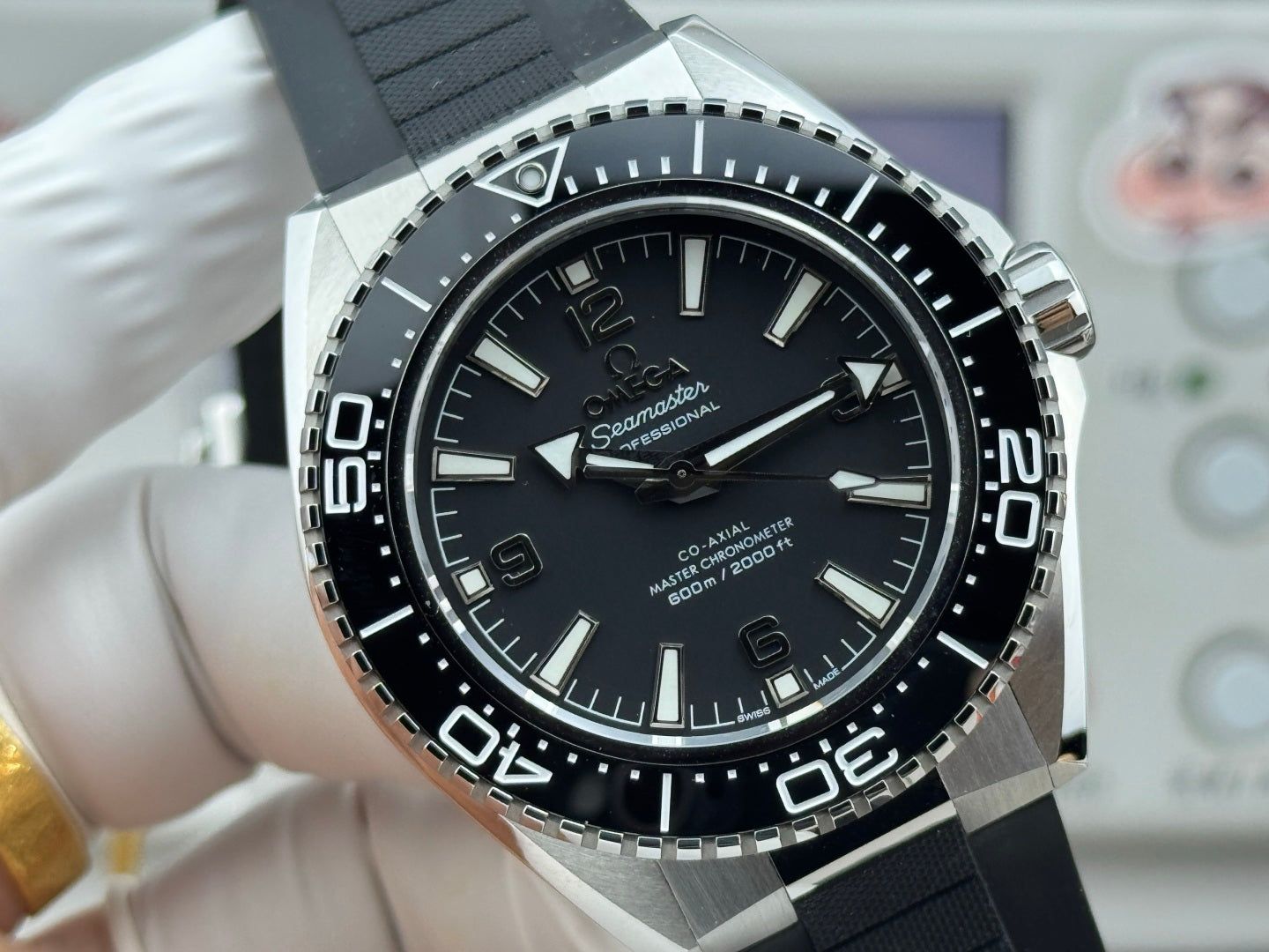 Omega Seamaster Planet Ocean 600M 42mm Steel Black Dial Rubber Strap